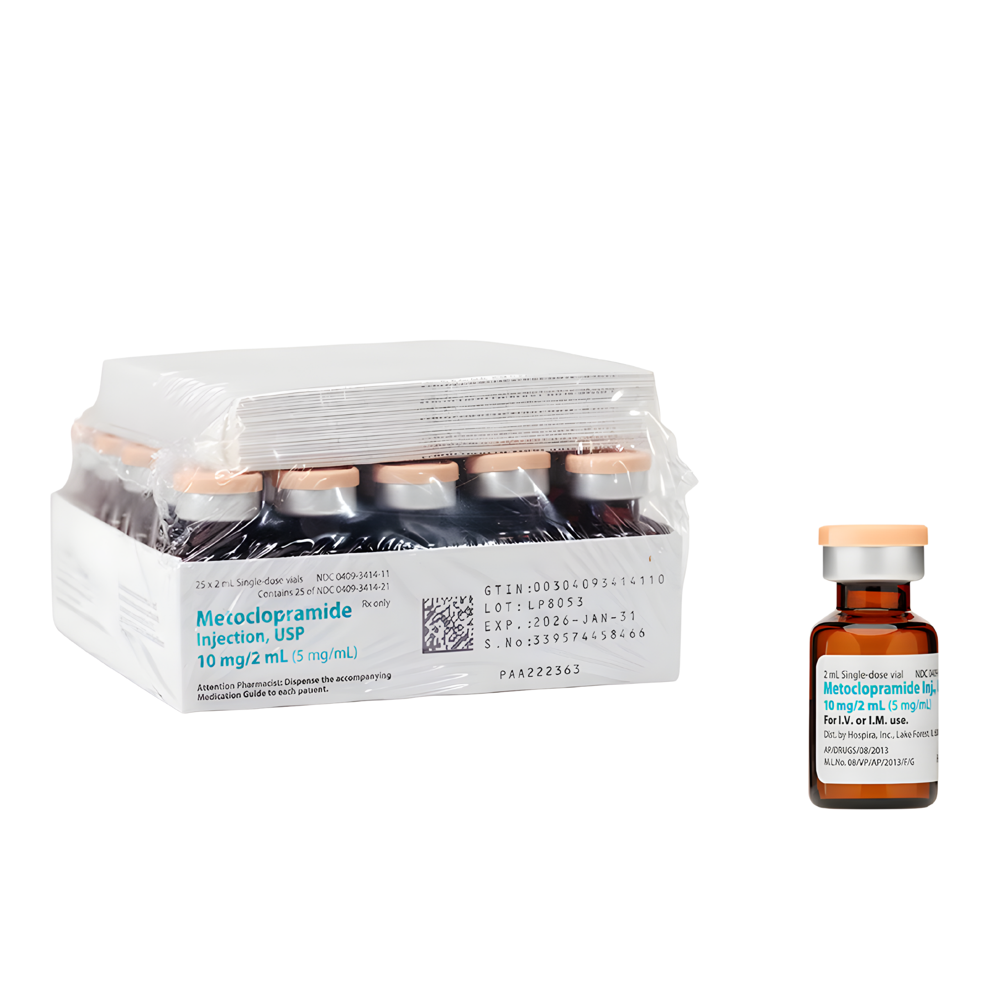METOCLOPRAMIDE 10 MG SDV 25X2 ML