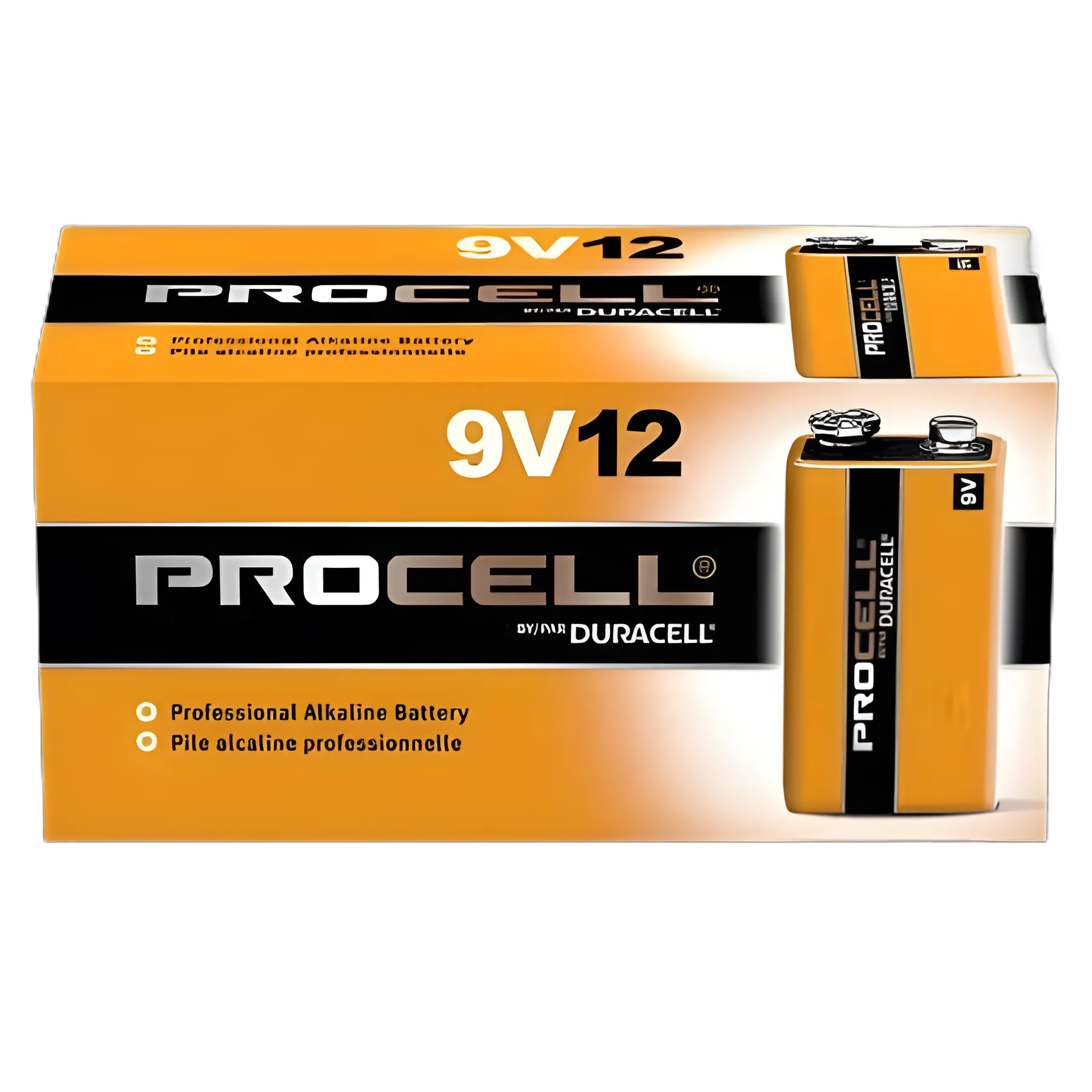 Alkaline Battery Duracell® Procell® 9V Cell 9V Disposable 12 Pack