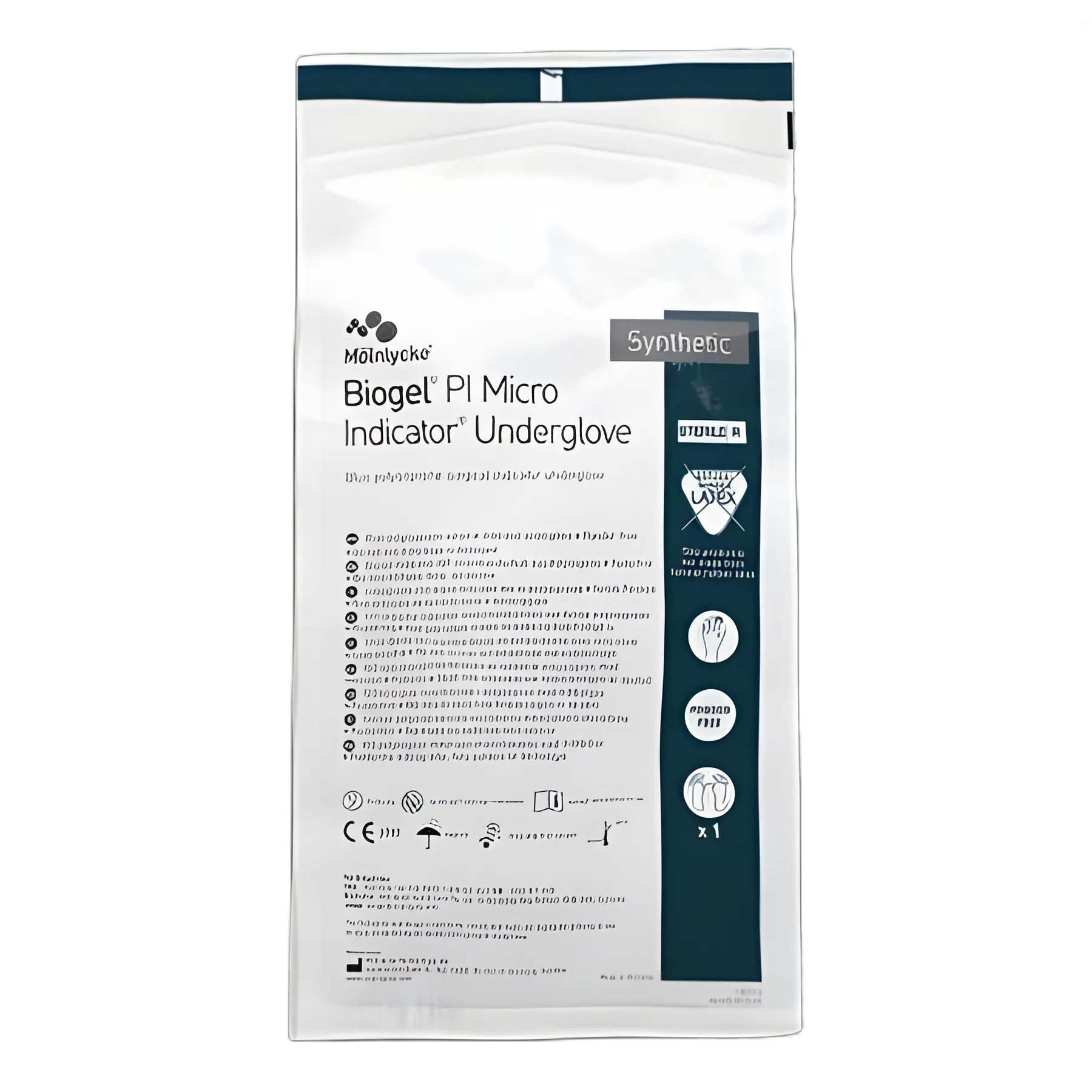 Biogel PI Micro Indicator Underglove Size 6 - Sterile Polyisoprene, Chemo Tested, Smooth Blue