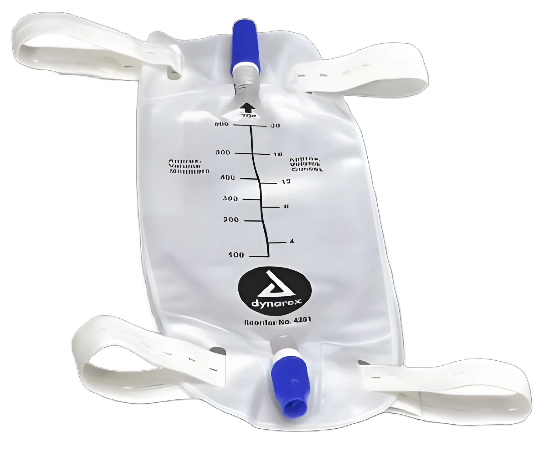 Urinary Leg Bag Dynarex Anti-Reflux Valve Sterile 500 mL Vinyl