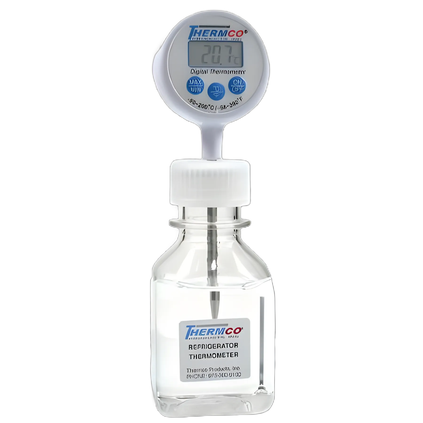 Thermco® Digital Refrigerator Thermometer with Glycol Bottle Probe -58° to +158°F (-50° to +70°C)