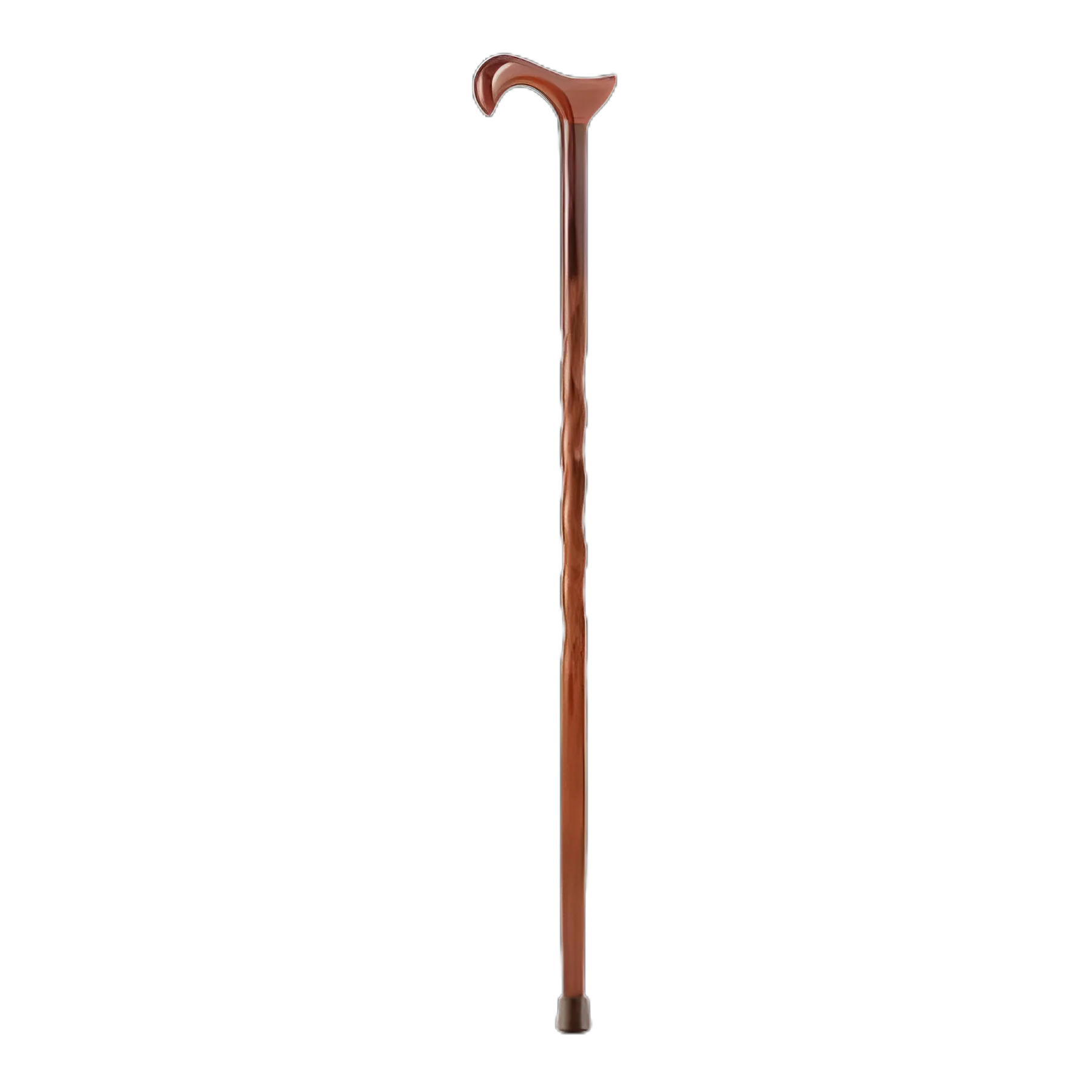 T-Handle Cane Brazos™ Twisted Wood 37 Inch Height Reddish-Brown Cocobolo