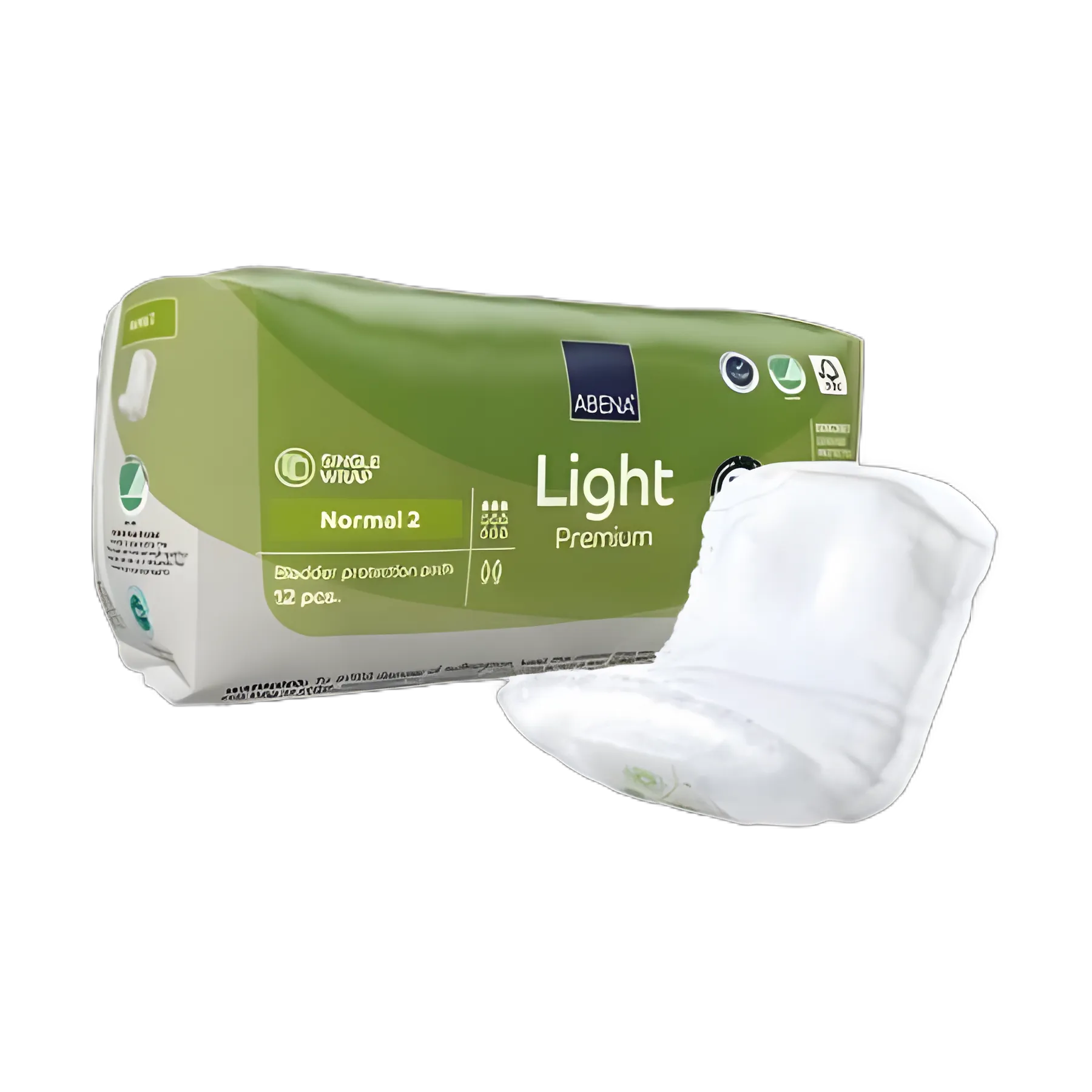 Bladder Control Pad Abena® Premium Light Normal 4.3 X 10.2 Inch Light Absorbency Fluff / Polymer Core Size 2