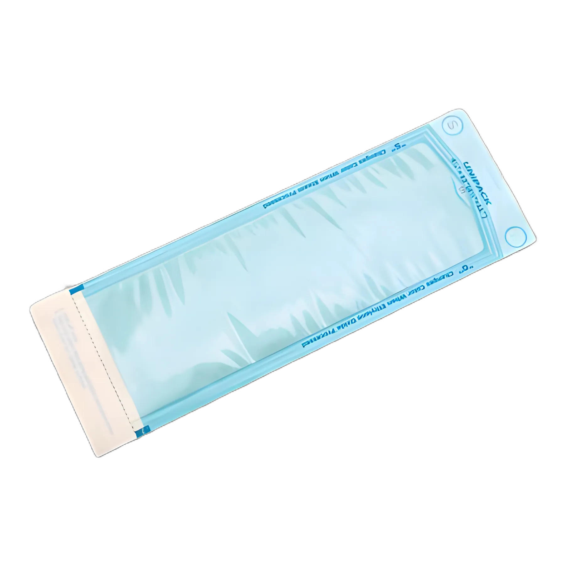 Sterilization Pouch UniPack Ethylene Oxide (EO) Gas / Steam 4-1/4 X 12 Inch Transparent Blue / White Self Seal Paper / Film
