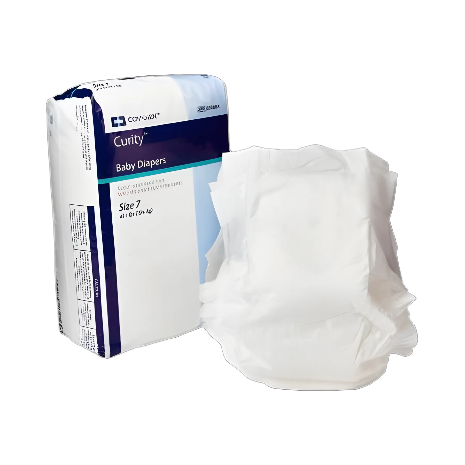 Unisex Baby Diaper Curity™ Size 7 Disposable Heavy Absorbency