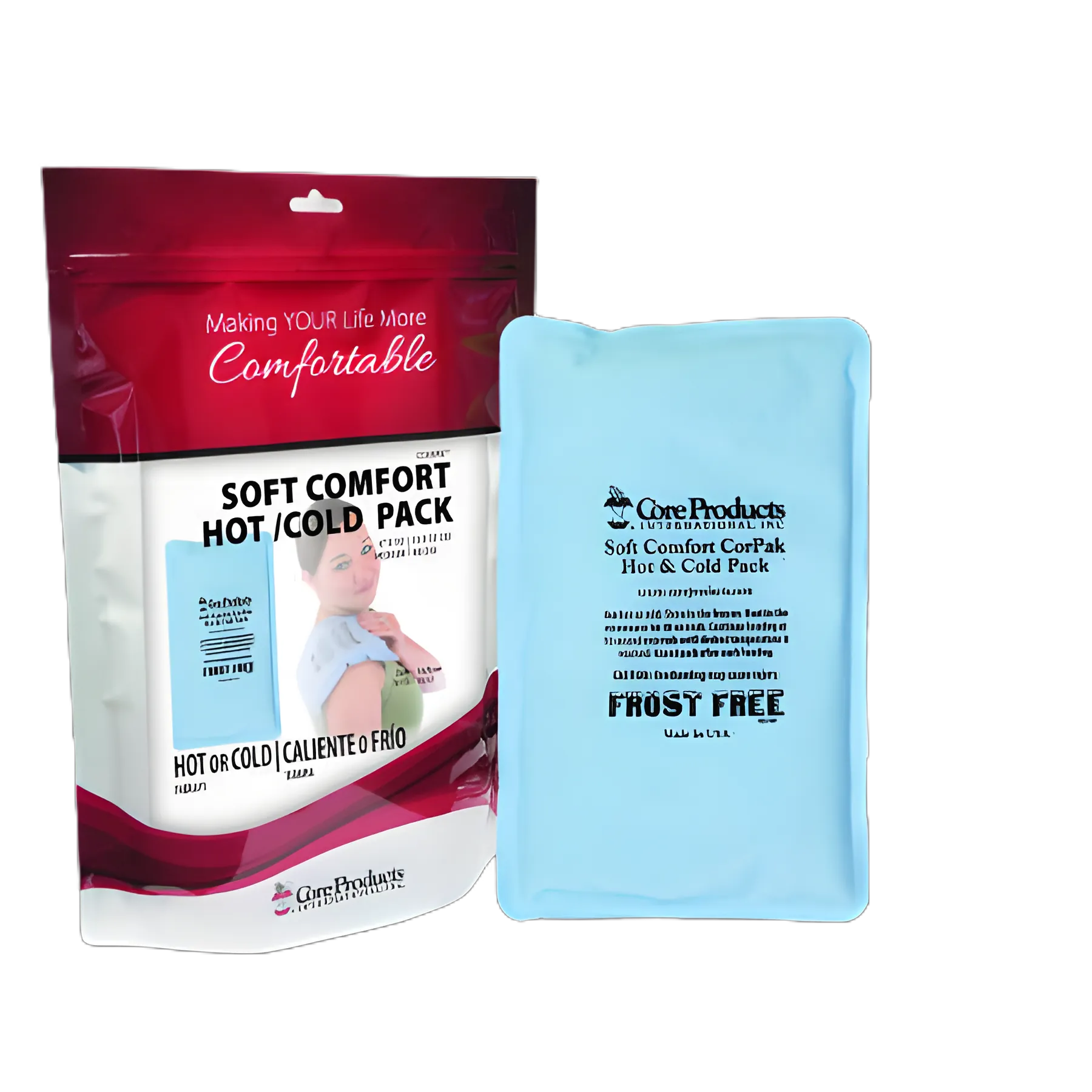 Hot / Cold Pack Soft Comfort CorPak General Purpose Medium 6 X 10 Inch Polyethylene / Polyester / Propylene Glycol / Bentonite Clay / Water Reusable