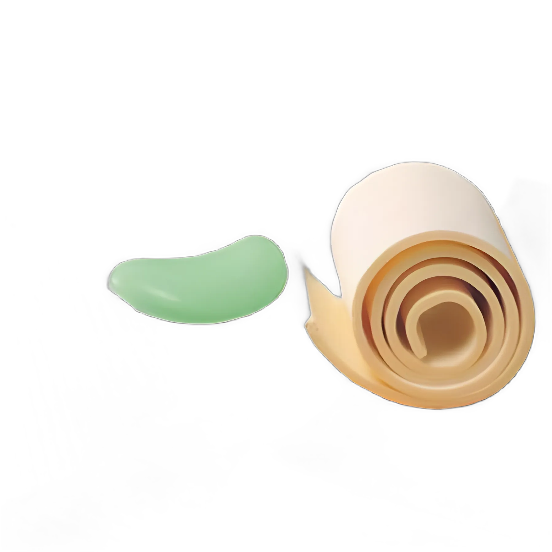 Komprex Foam Pad Green, Rubber, Kidney-Shaped