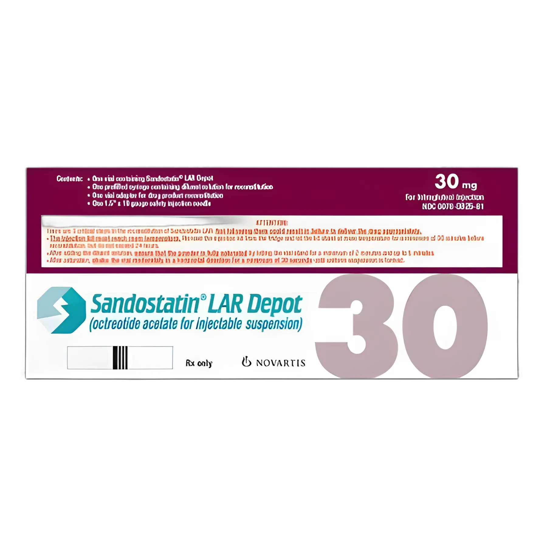 Sandostatin LAR Depot 30 mg Octreotide Acetate Injection Vial for Antidiarrheal Treatment
