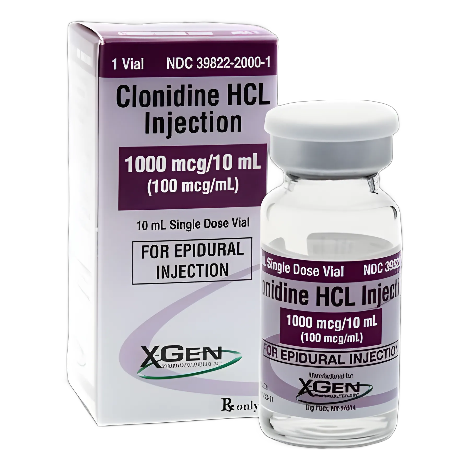Clonidine HCl, Preservative Free 100 mcg / mL Injection Single-Dose Vial 10 mL - 39822200001
