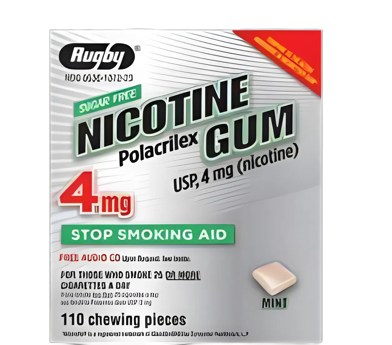 Rugby® 4 mg Nicotine Gum - Effective Stop Smoking Aid