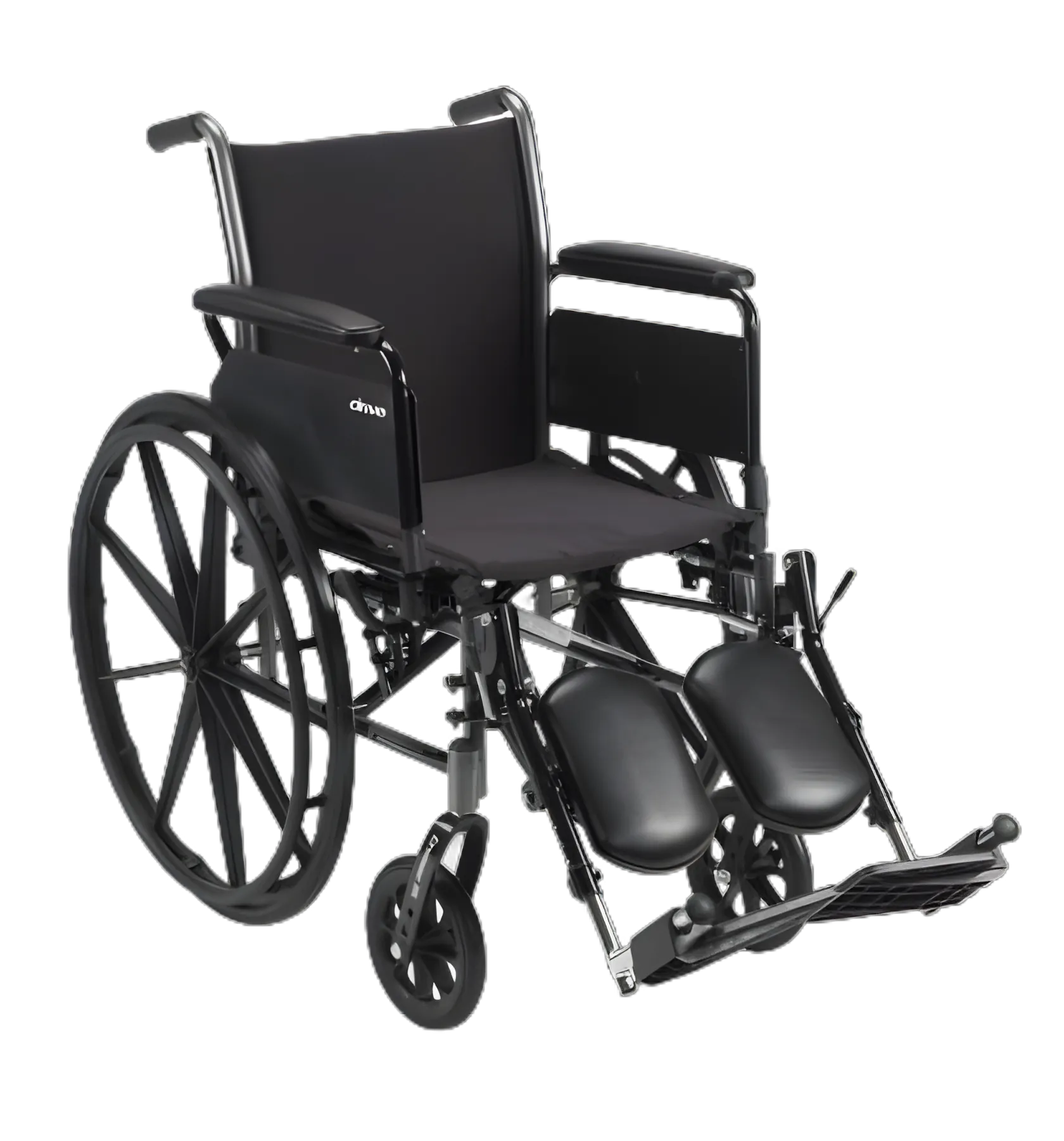 Lightweight Wheelchair drive™ Cruiser III Dual Axle Full Length Arm Elevating Legrest Black Upholstery 16 Inch Seat Width Adult 300 lbs. Weight Capacity