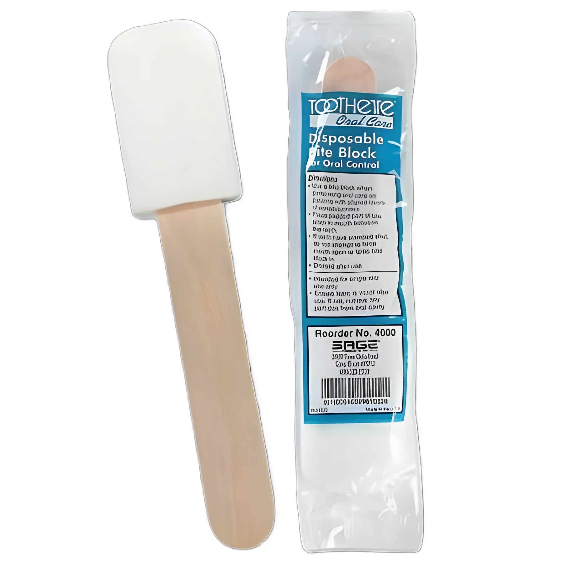 Toothette® Bite Block / Tongue Depressor Plastic Disposable