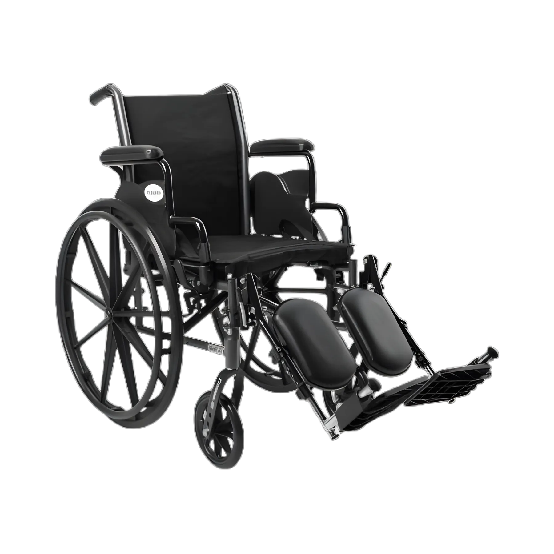 McKesson Lightweight Wheelchair, 16-Inch Seat, Dual Axle, Swing-Away Elevating Legrest, Desk Length Arm, 300 lbs. Capacity