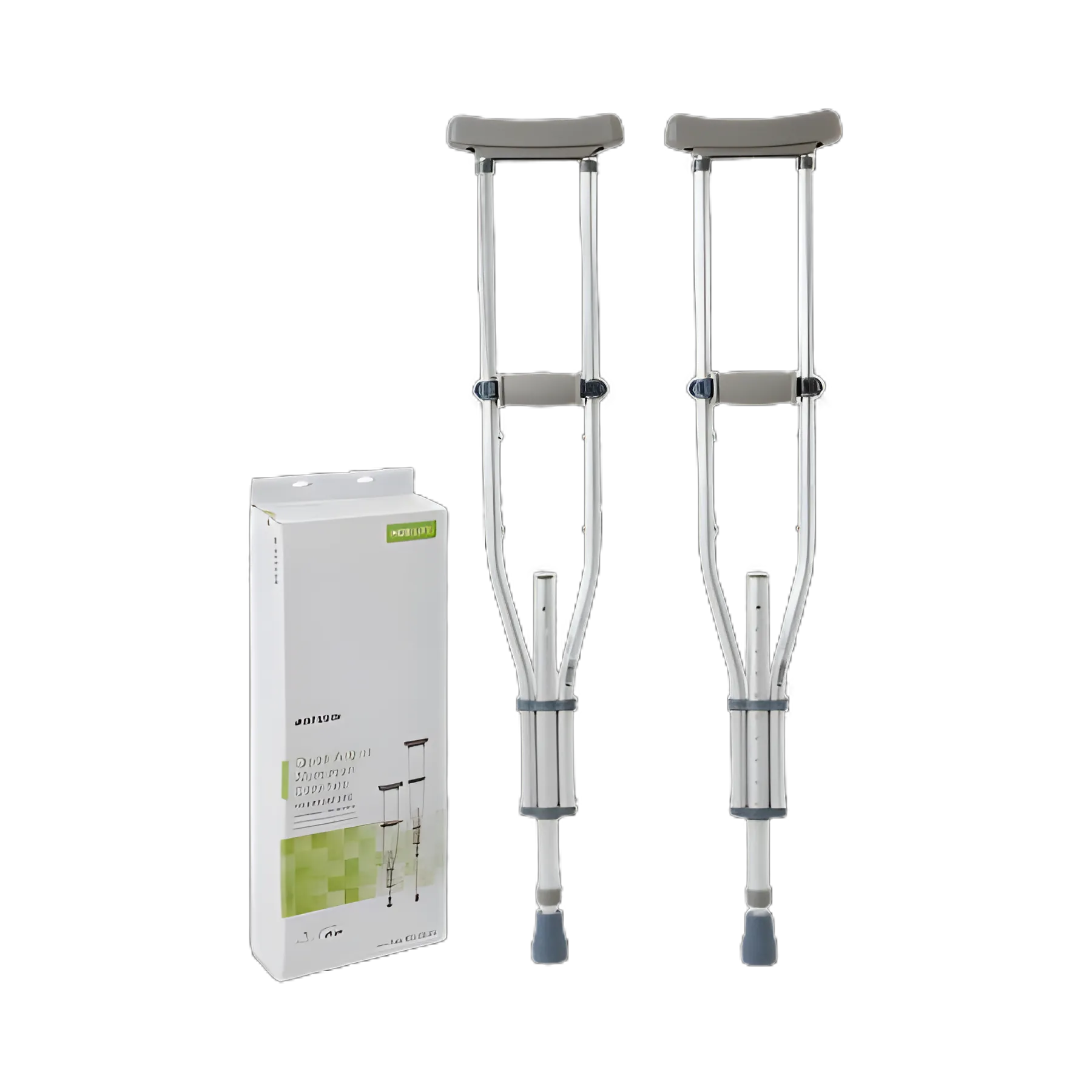 McKesson Aluminum Underarm Crutches for Youth, Adult, Tall Adult - Adjustable 38.5" to 62.5", 300 lbs Capacity