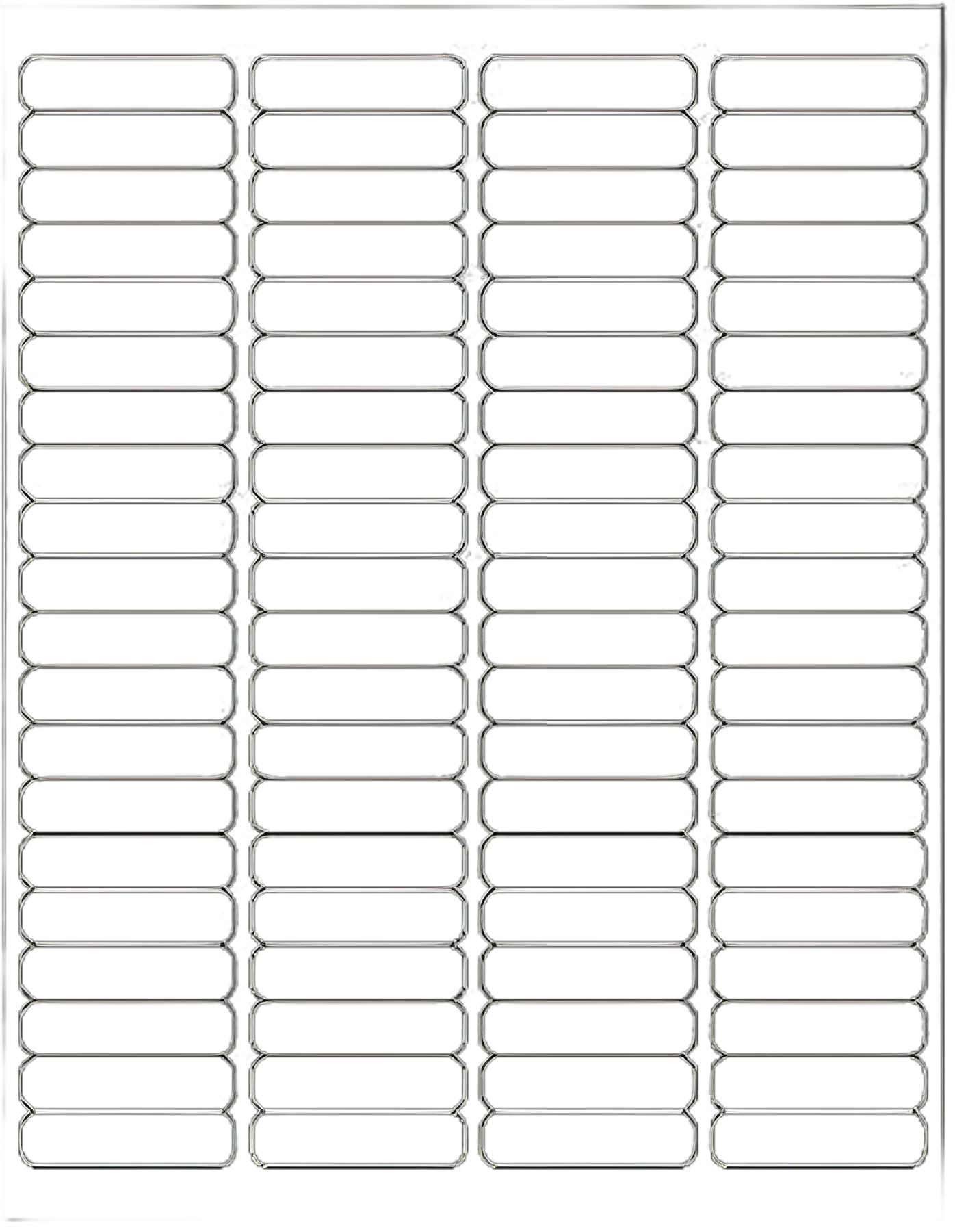 Blank Label UAL™ Printer Label White Thermal 1-15/16 X 1/2 Inch