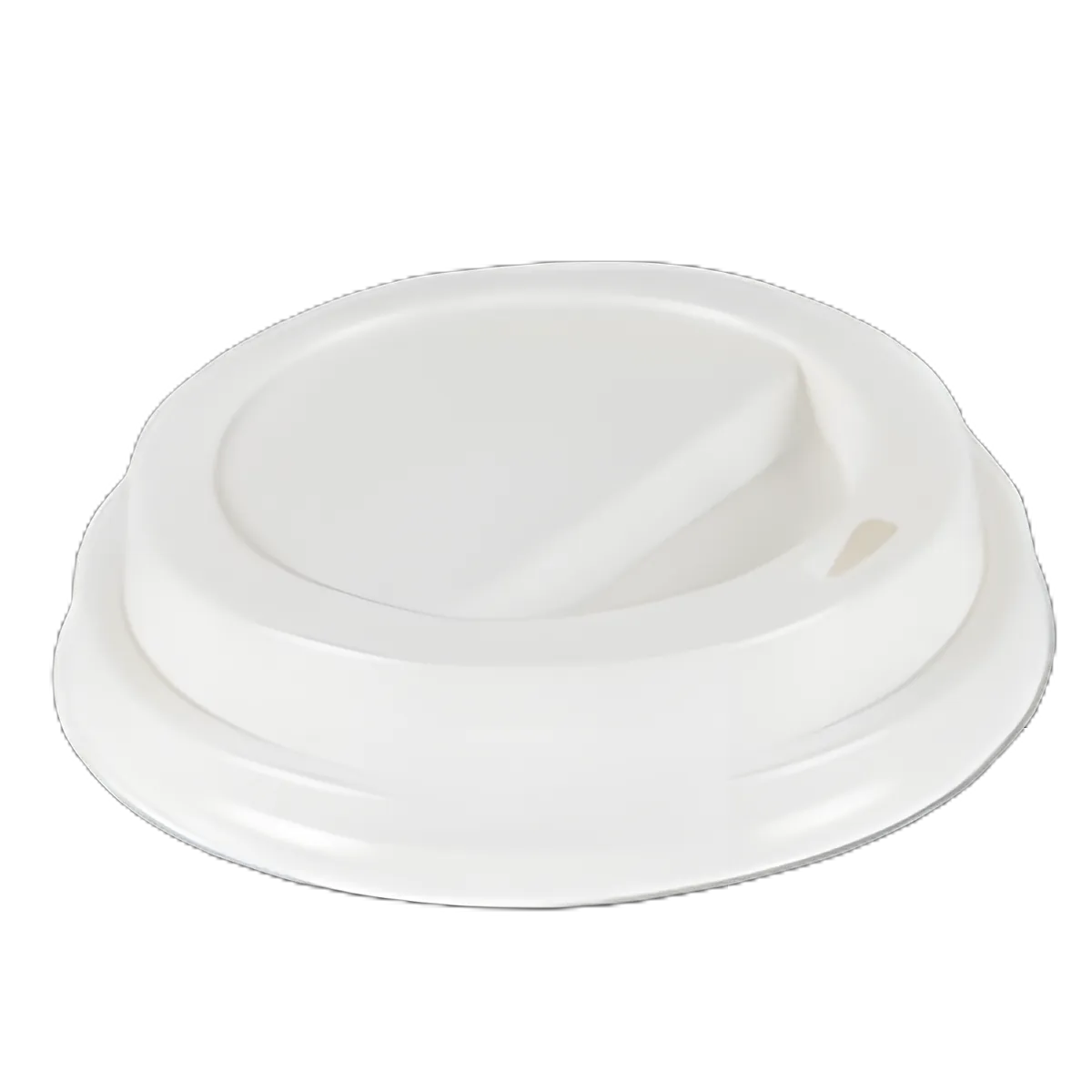 Boardwalk® White Plastic Hot Drinking Cup Lids for Medical Facilities