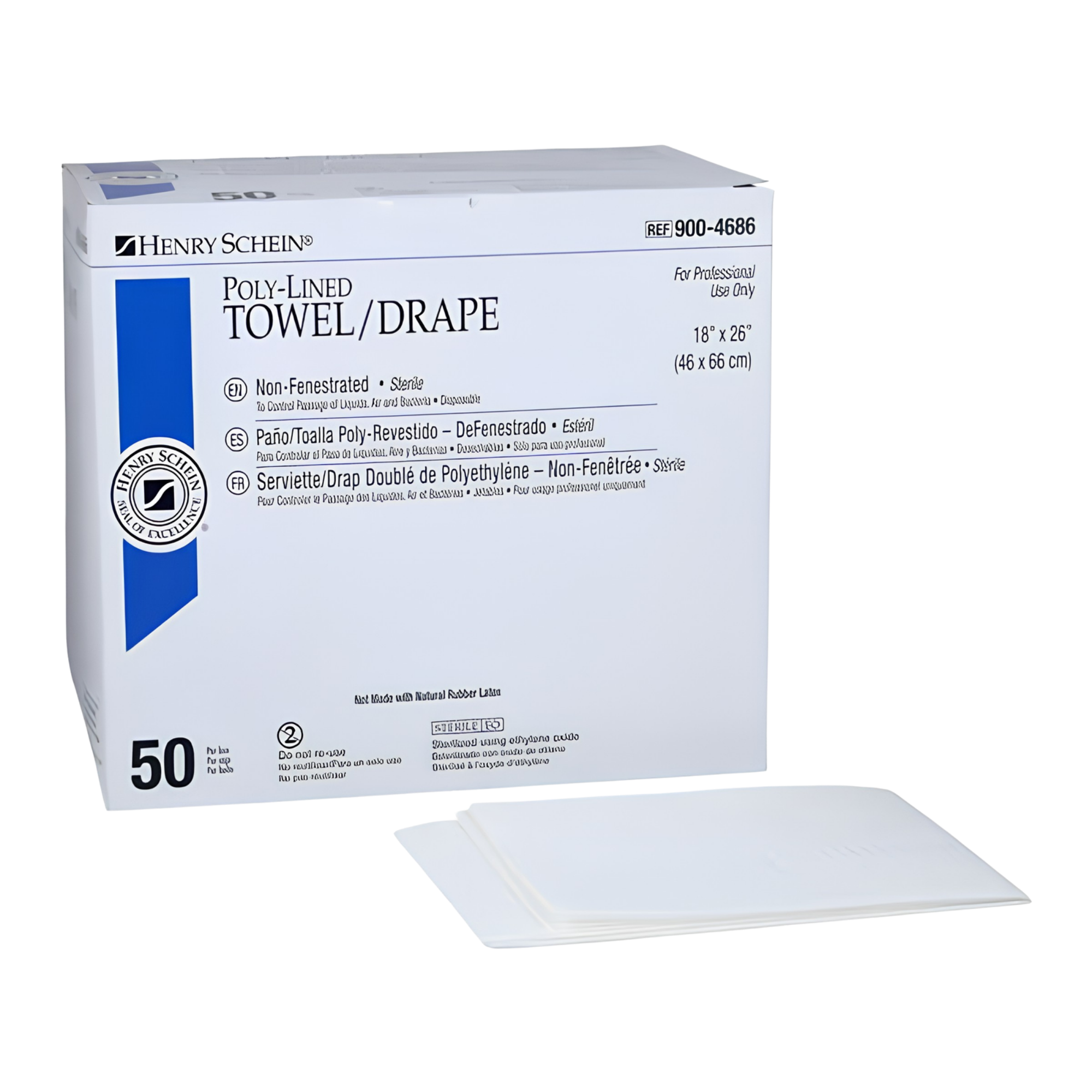 18x26" Sterile Surgical Drape Non-Fenestrated, 50/BX