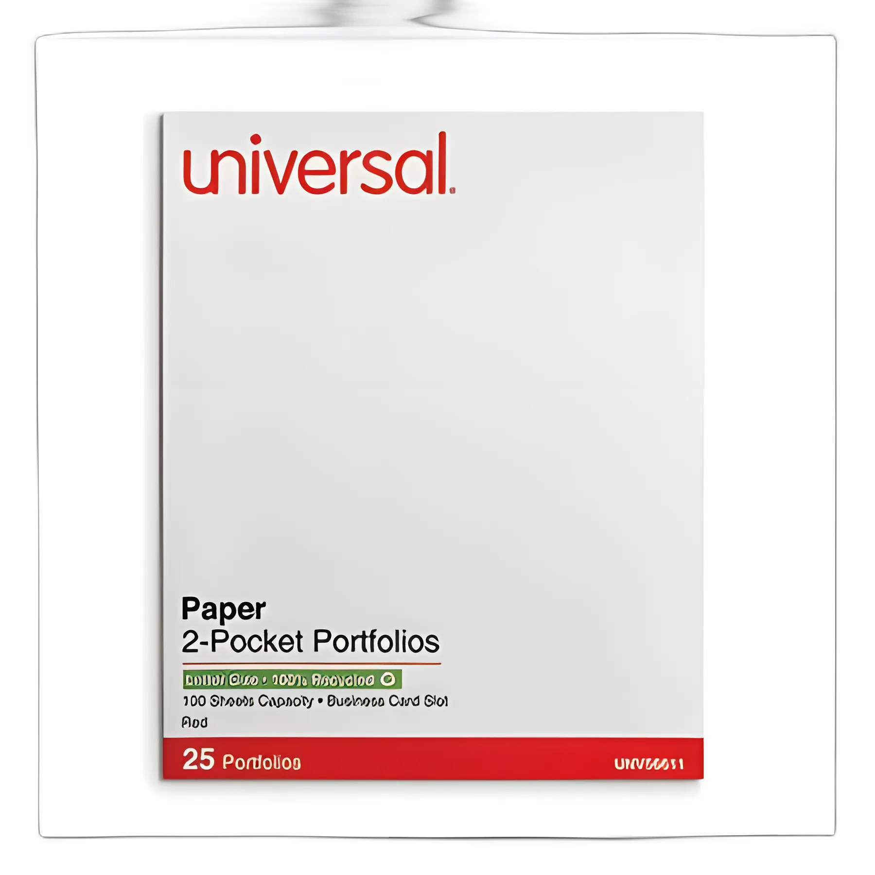 Two-Pocket Portfolio, Embossed Leather Grain Paper, 11 x 8.5, Red, 25/Box