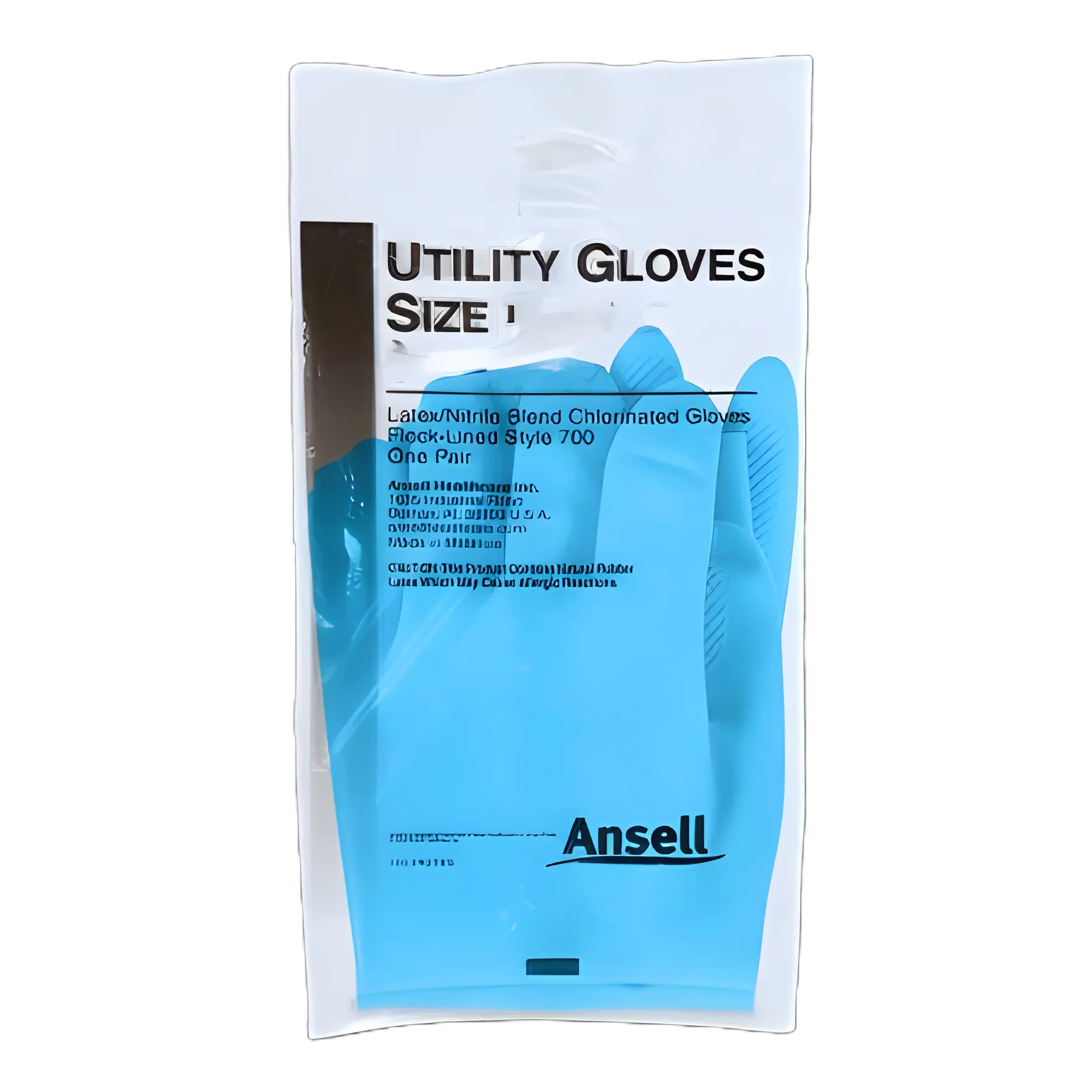 Medium Utility Gloves in Latex/Nitrile Blend - Blue 13 Inch with Straight Cuff