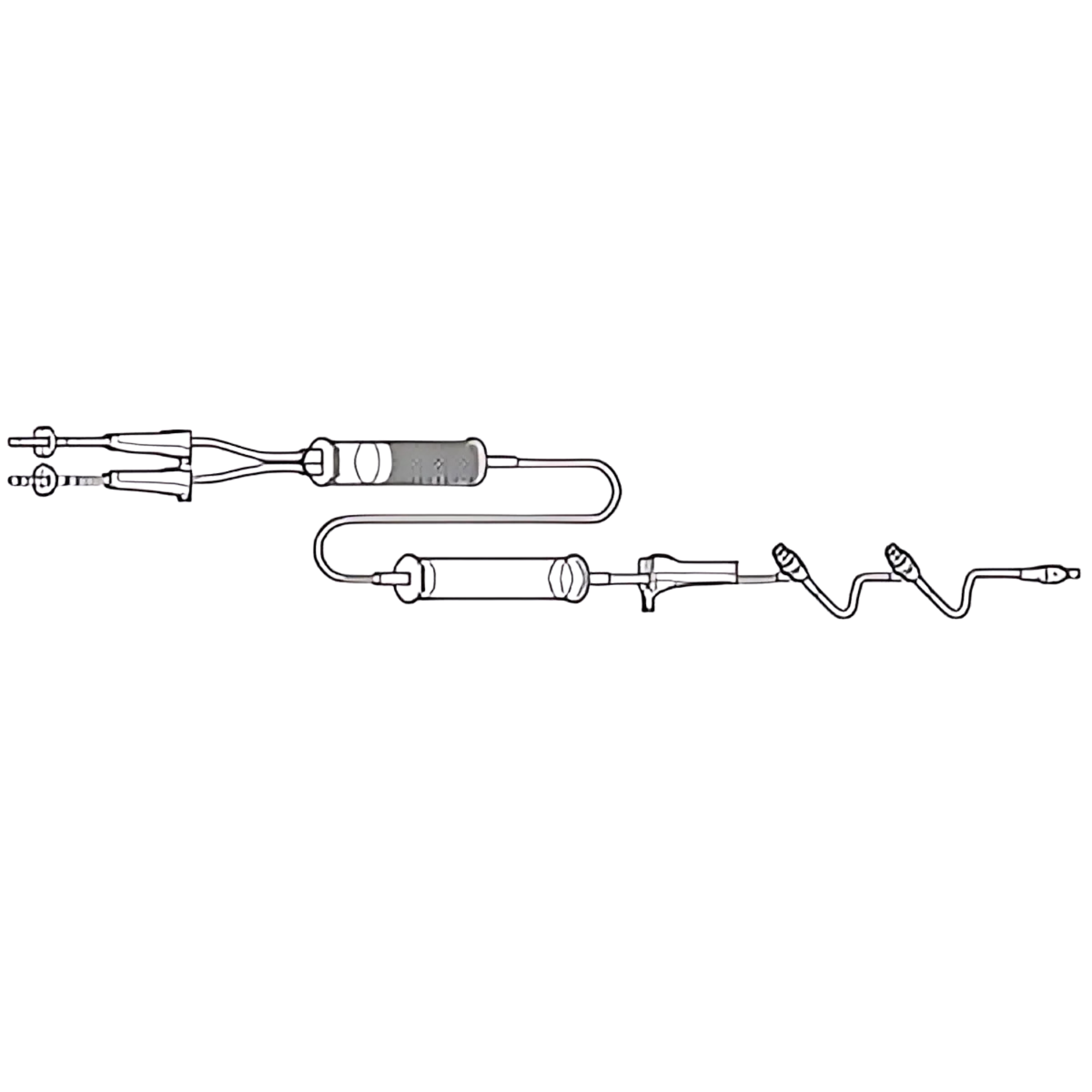 Primary IV Administration Set Baxter™ Gravity 2 Ports 10 Drops / mL Drip Rate 170 to 260 Micron Filter 110 Inch Tubing Blood / Solution