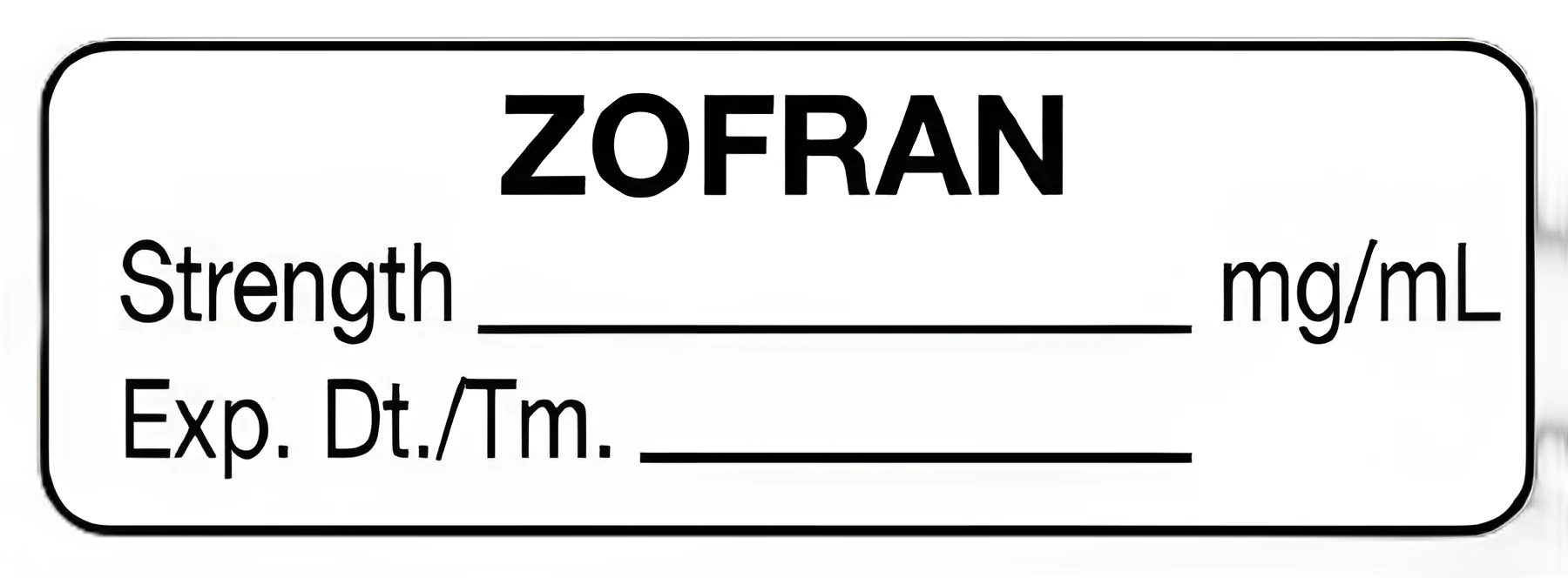 UAL™ Zofran Anesthesia Drug Label - White, 1/2 X 1-1/2 Inch, 610 Labels/Roll
