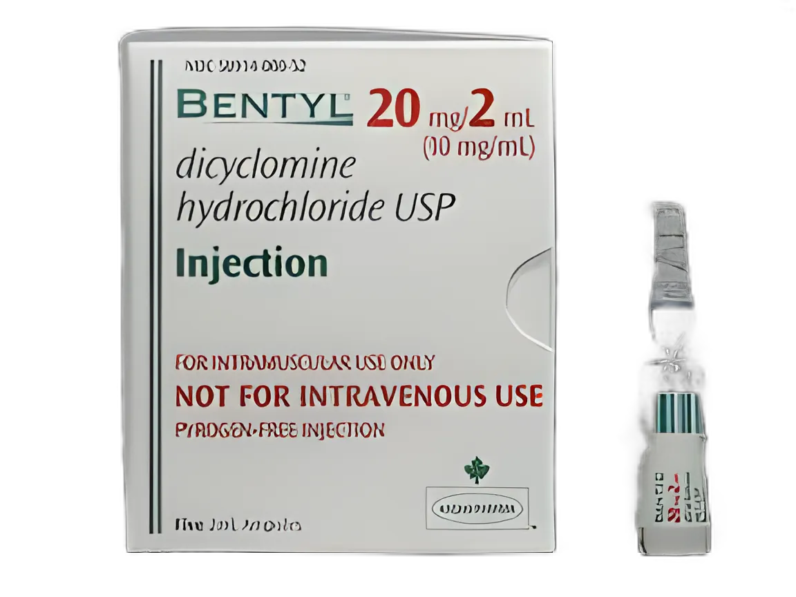 Bentyl* Dicyclomine HCl 10 mg / mL Injection Ampule 2 mL