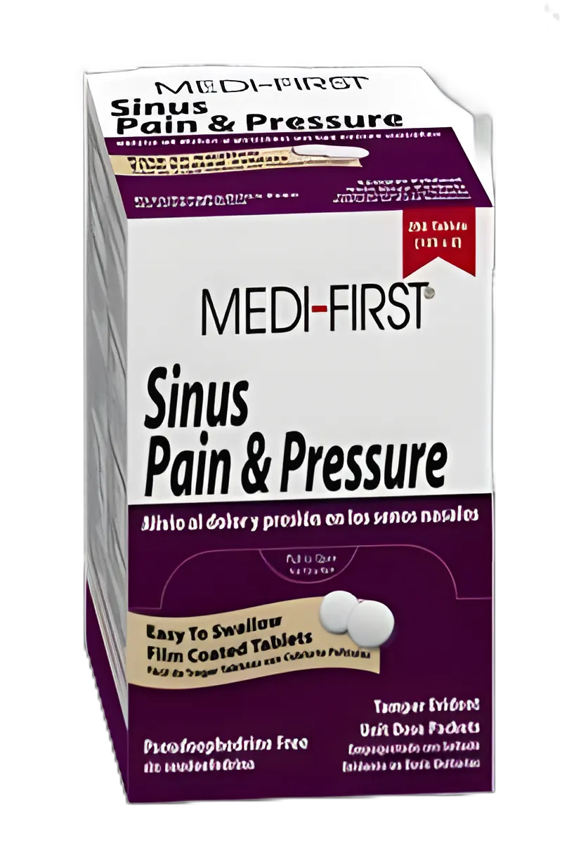 Cold and Sinus Relief Medi-First® 500 mg - 5 mg Strength Tablet 50 per Box