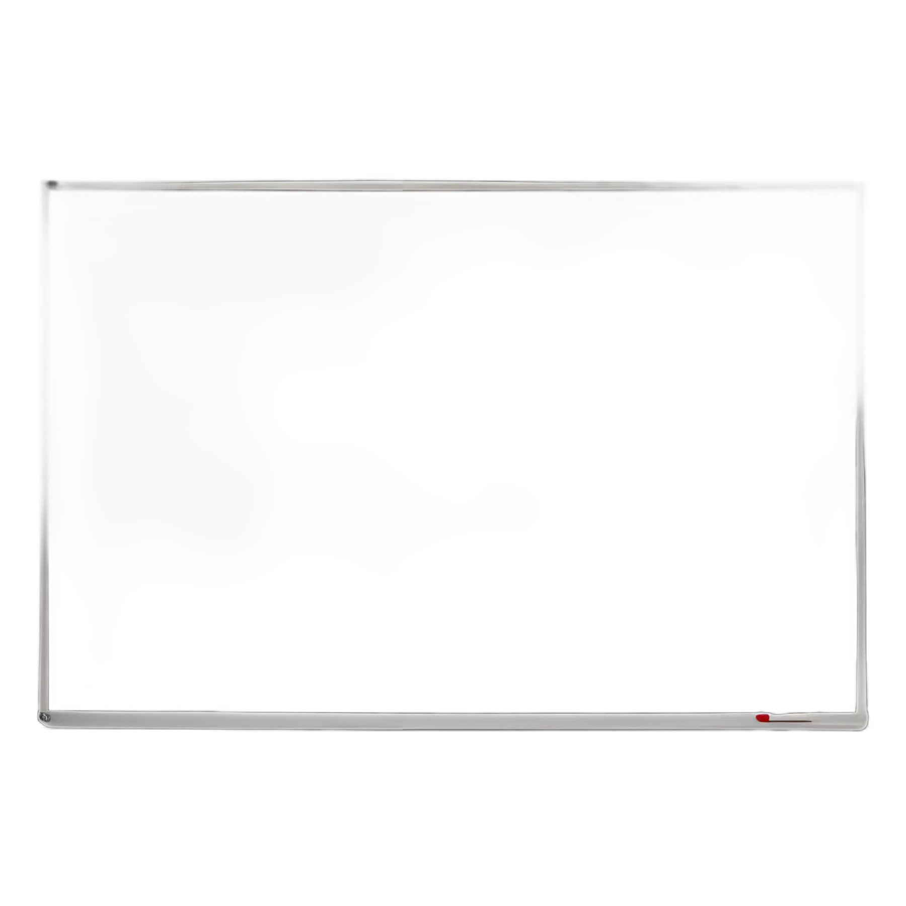 Porcelain Magnetic Whiteboard, 96 x 48, White Surface, Silver Aluminum Frame