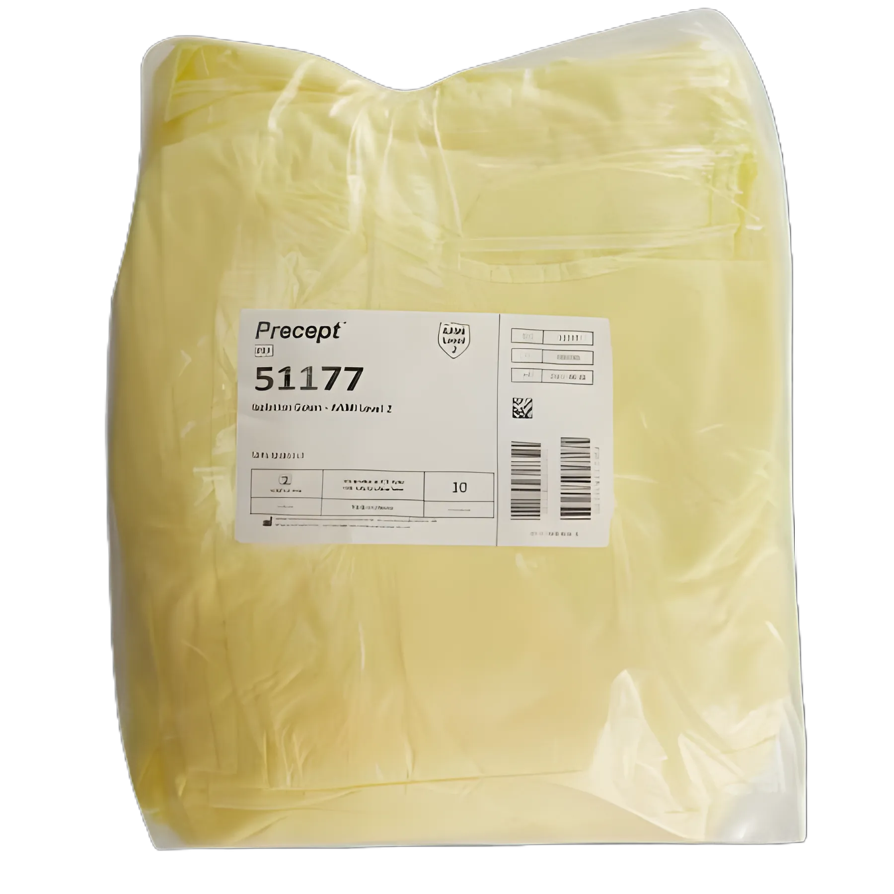 Protective Procedure Gown Precept® One Size Fits Most Yellow NonSterile AAMI Level 2 Disposable