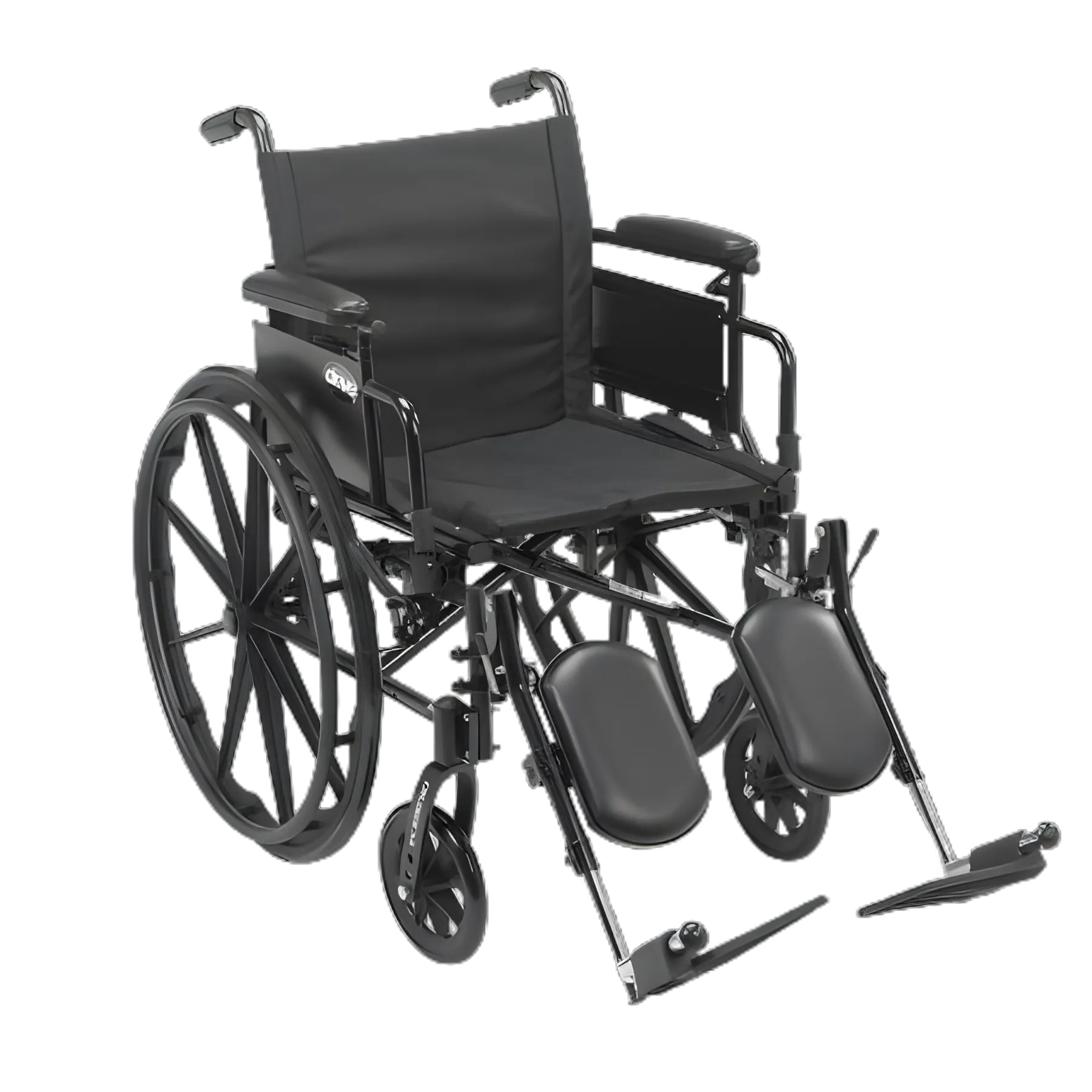 Drive Medical Cruiser X4 Lightweight Wheelchair with Desk Length Arms & Elevating Leg Rests, 18" Seat Width