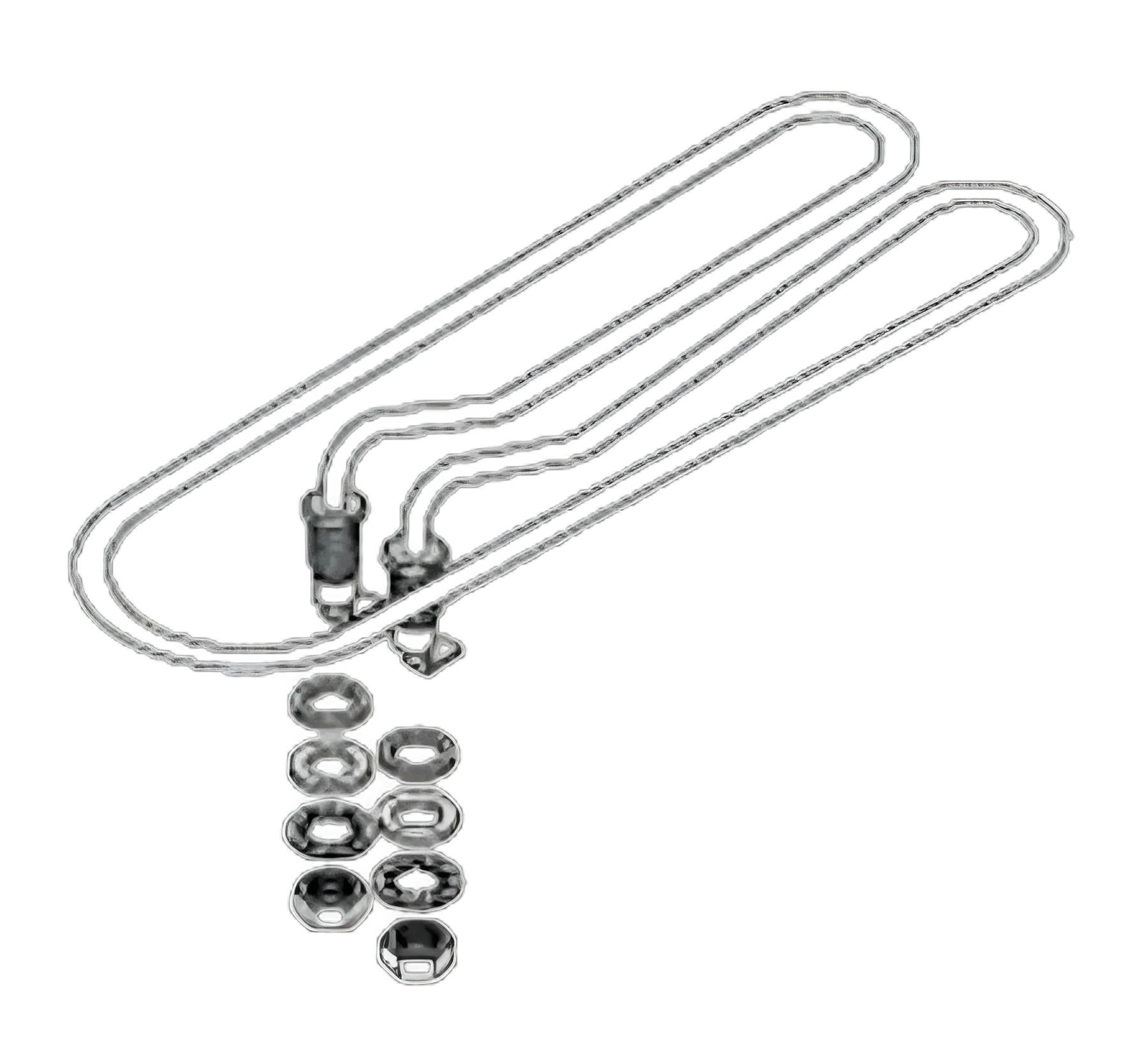 Heater Element 11-15/32 L X 3-7/16 W Inch, 1425 W, 120 VAC, 10 ohms, Attaching Hardware