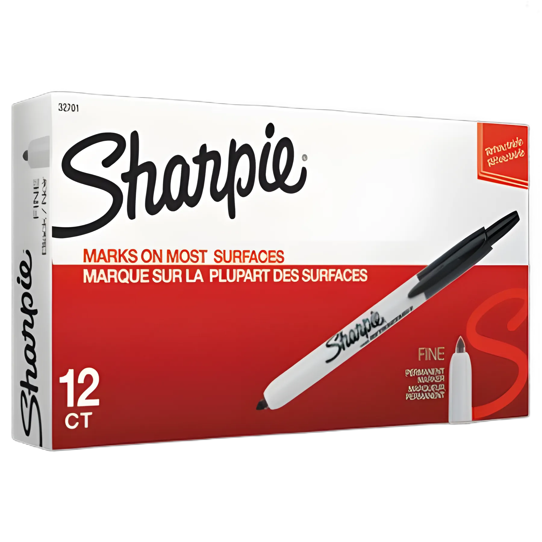 Sharpie® Retractable Permanent Marker, Fine Bullet Tip, Black - Medical Office Supplies