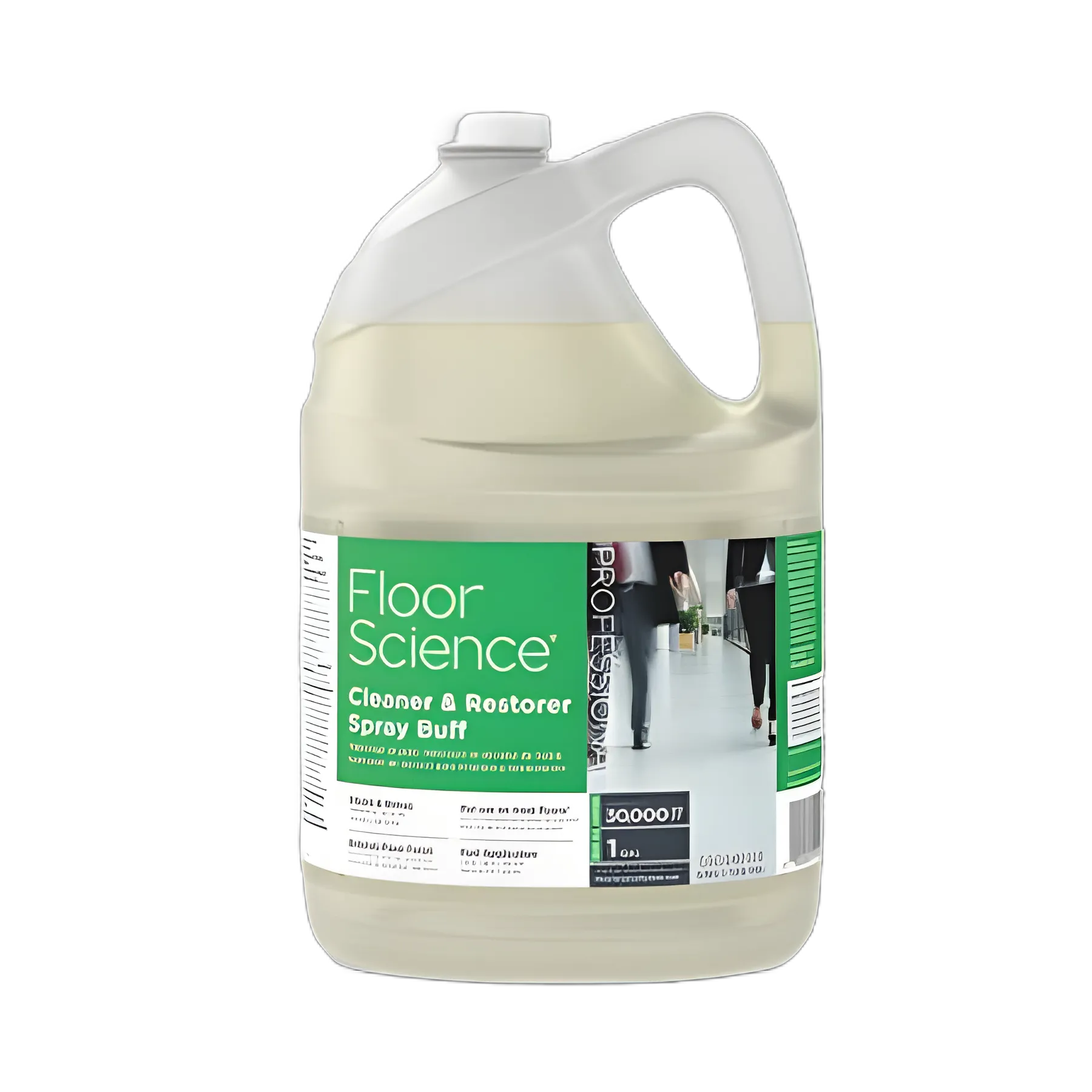Floor Science Cleaner/Restorer Spray Buff for Medical Facilities - Citrus Scent, 1 gal Bottle, 4/Carton