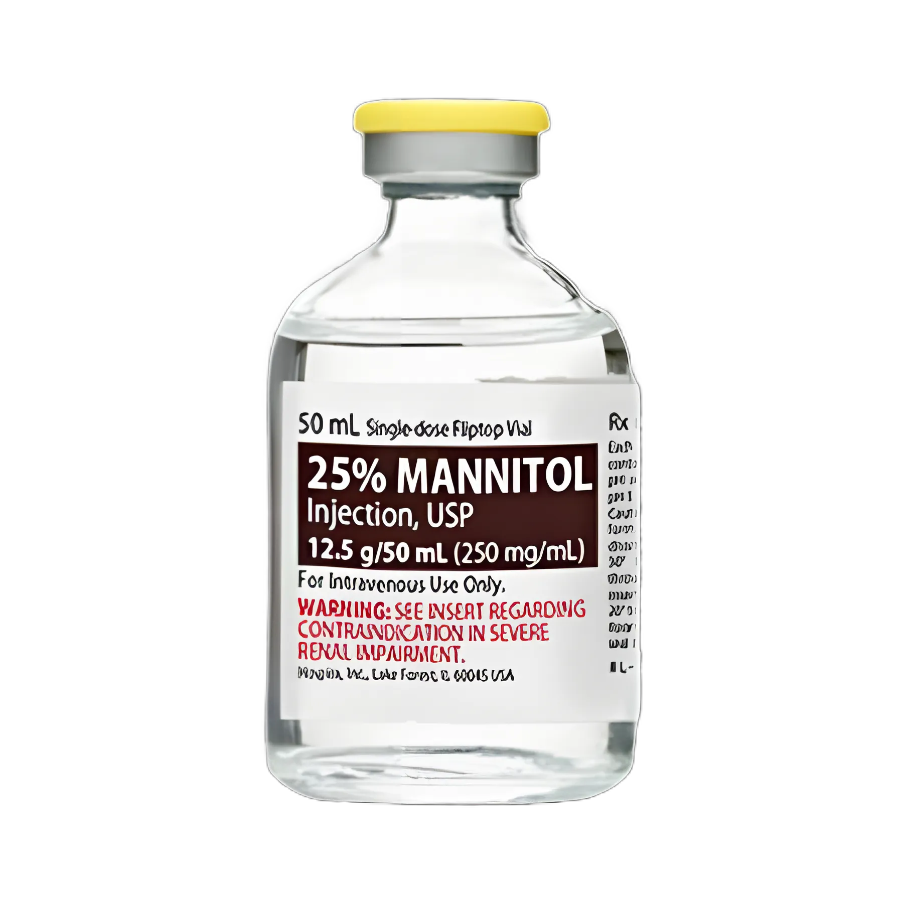 Mannitol, Preservative Free 25% Injection Single-Dose Vial 50 mL - 00409403101