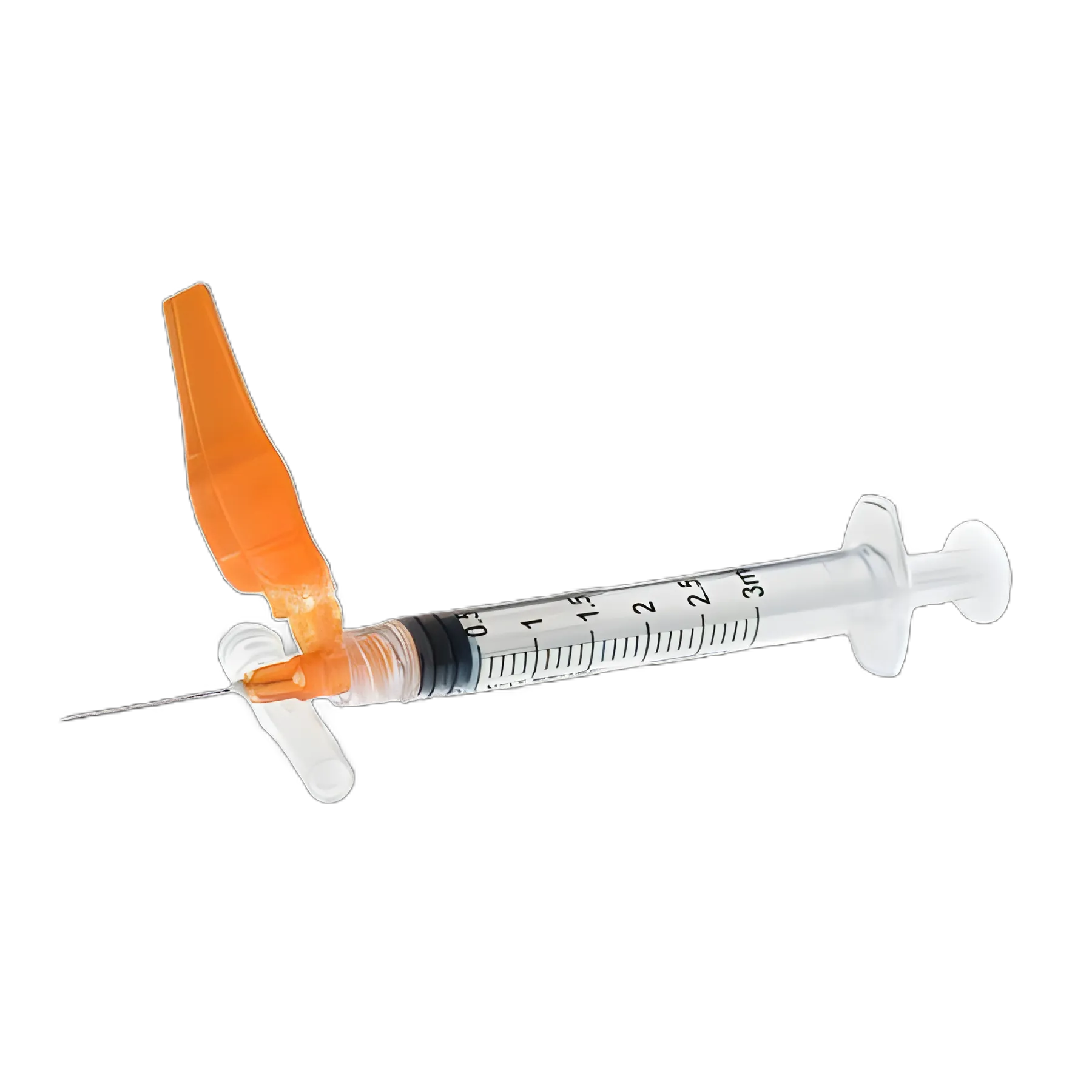 McKesson Prevent® HT 3mL Safety Hypodermic Syringe with 1 Inch 25 Gauge Hinged Safety Needle
