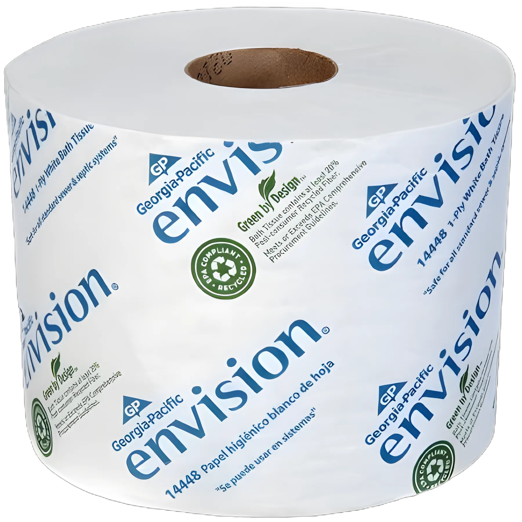 Toilet Tissue envision® White 1-Ply Standard Size Cored Roll 1500 Sheets 3-9/10 X 4 Inch