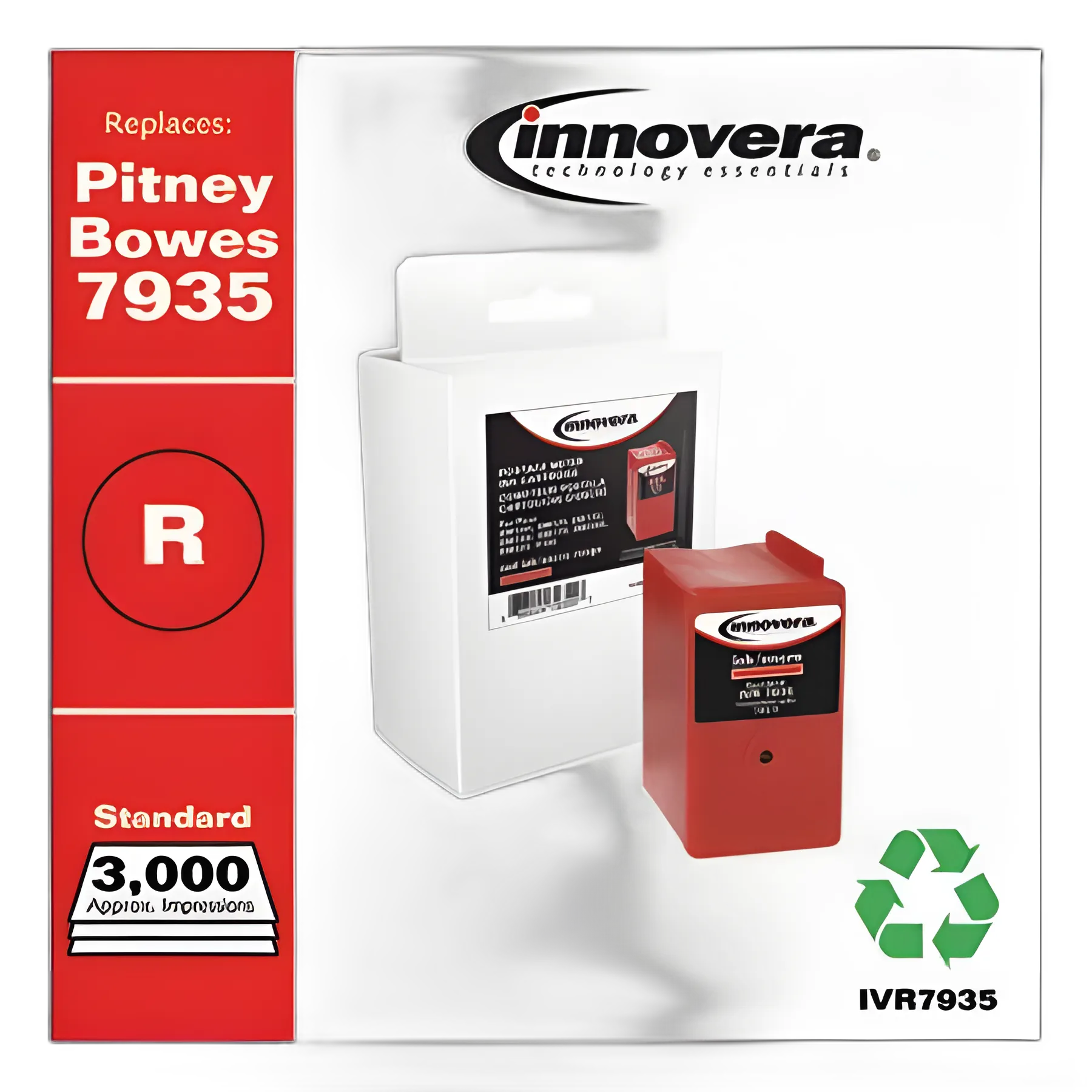 Compatible Red Postage Meter Ink, Replacement for 793-5 (7935), 3,000 Page-Yield
