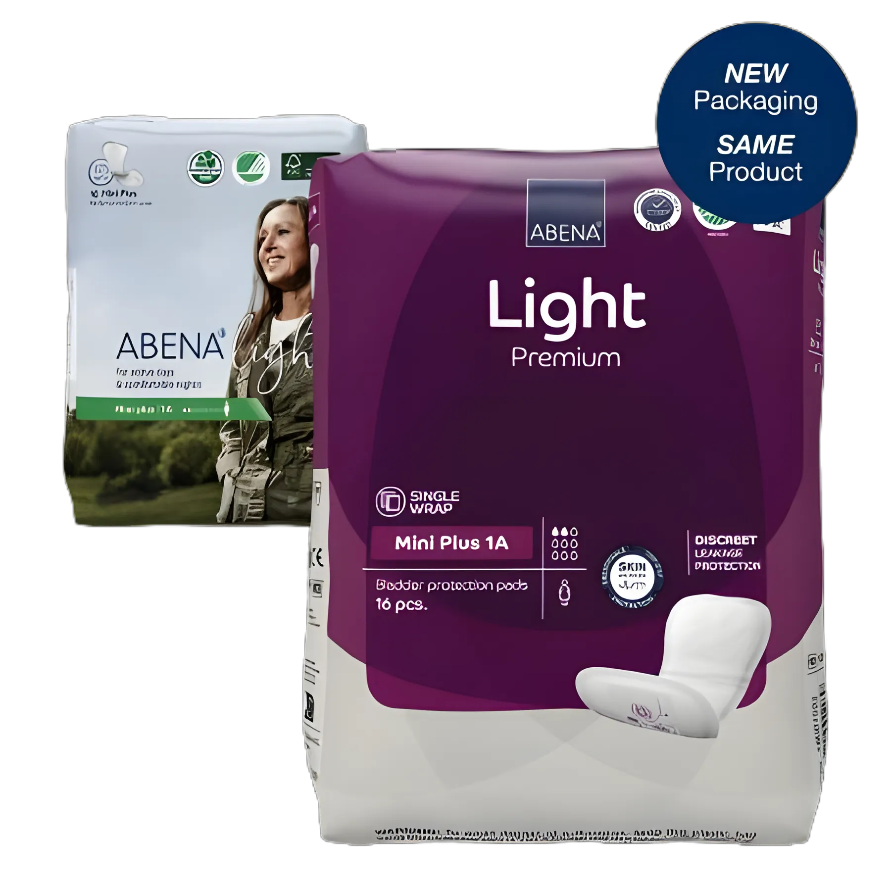 Abena Light Mini Plus Bladder Control Pad, 11 Inch, Light Absorbency