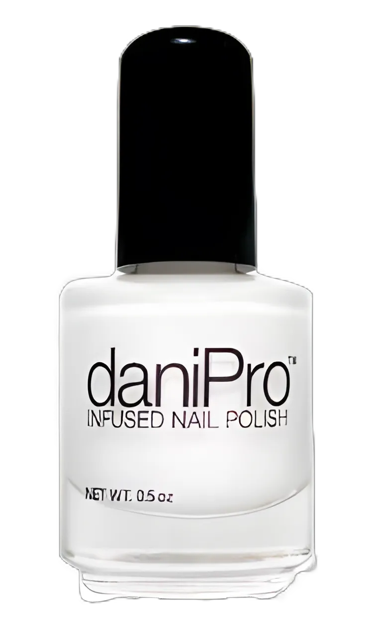 daniPro™ White Nail Polish with Undecylenic Acid 0.5 oz - Chip-Resistant, Doctor Formulated, 4-Free