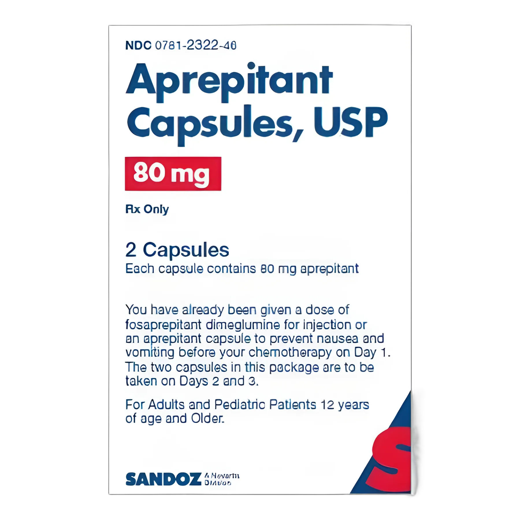 Aprepitant 80 mg Capsules - Neurokinin-1 Receptor Antagonist | Sandoz