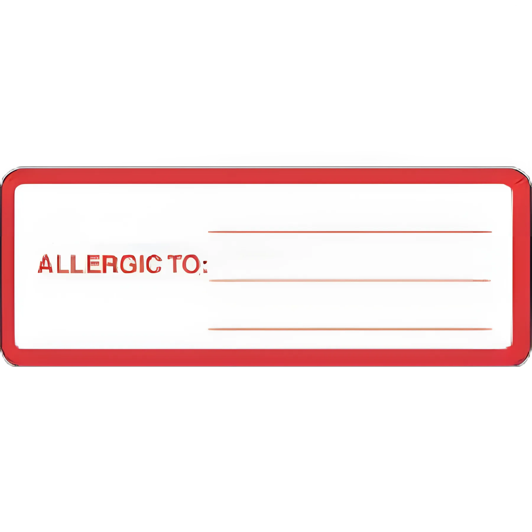 Allergy Alert Pre-Printed Red and White Paper Labels by Precision Dynamics - 1-1/8 X 3 Inch
