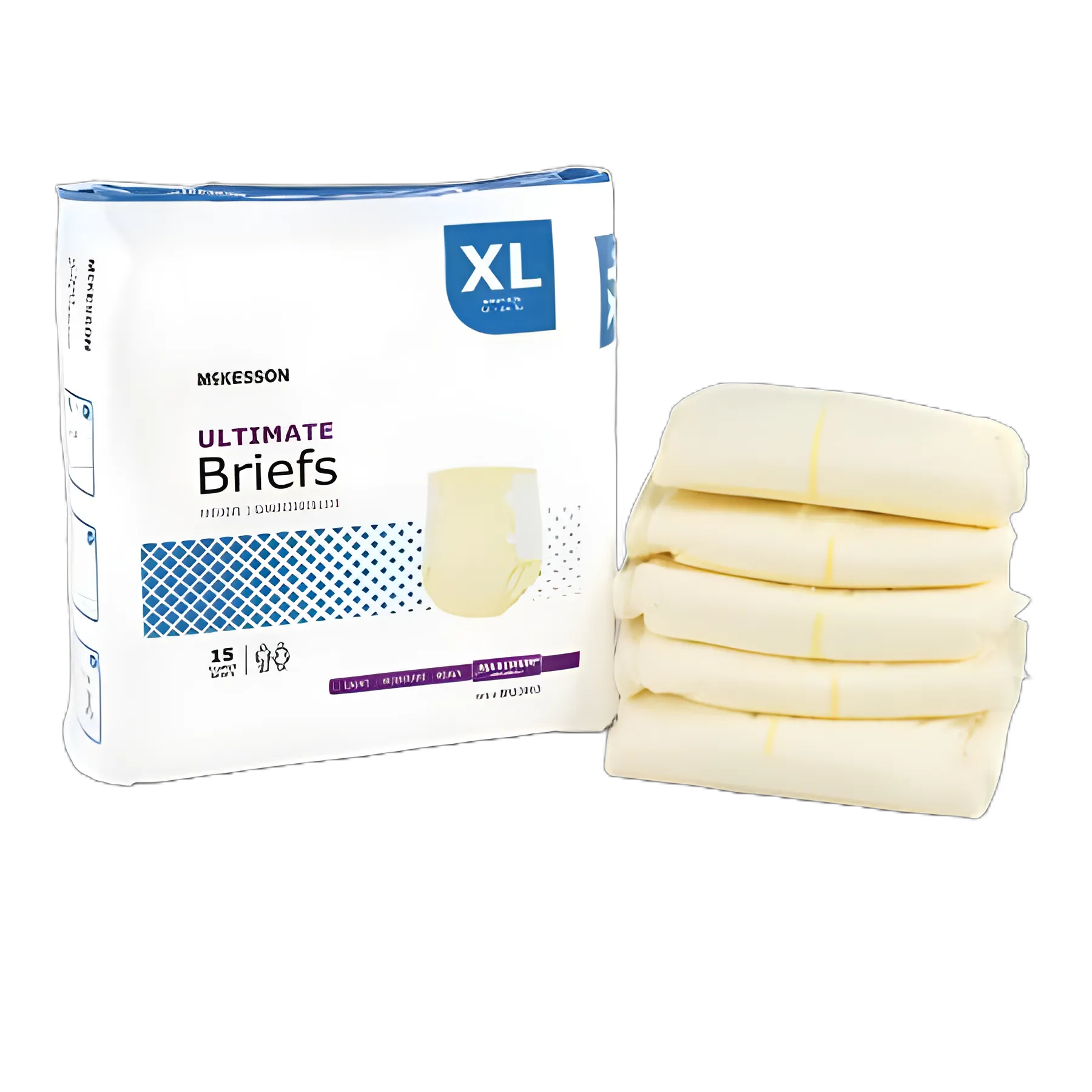 McKesson X-Large Unisex Adult Incontinence Briefs with Heavy Absorbency