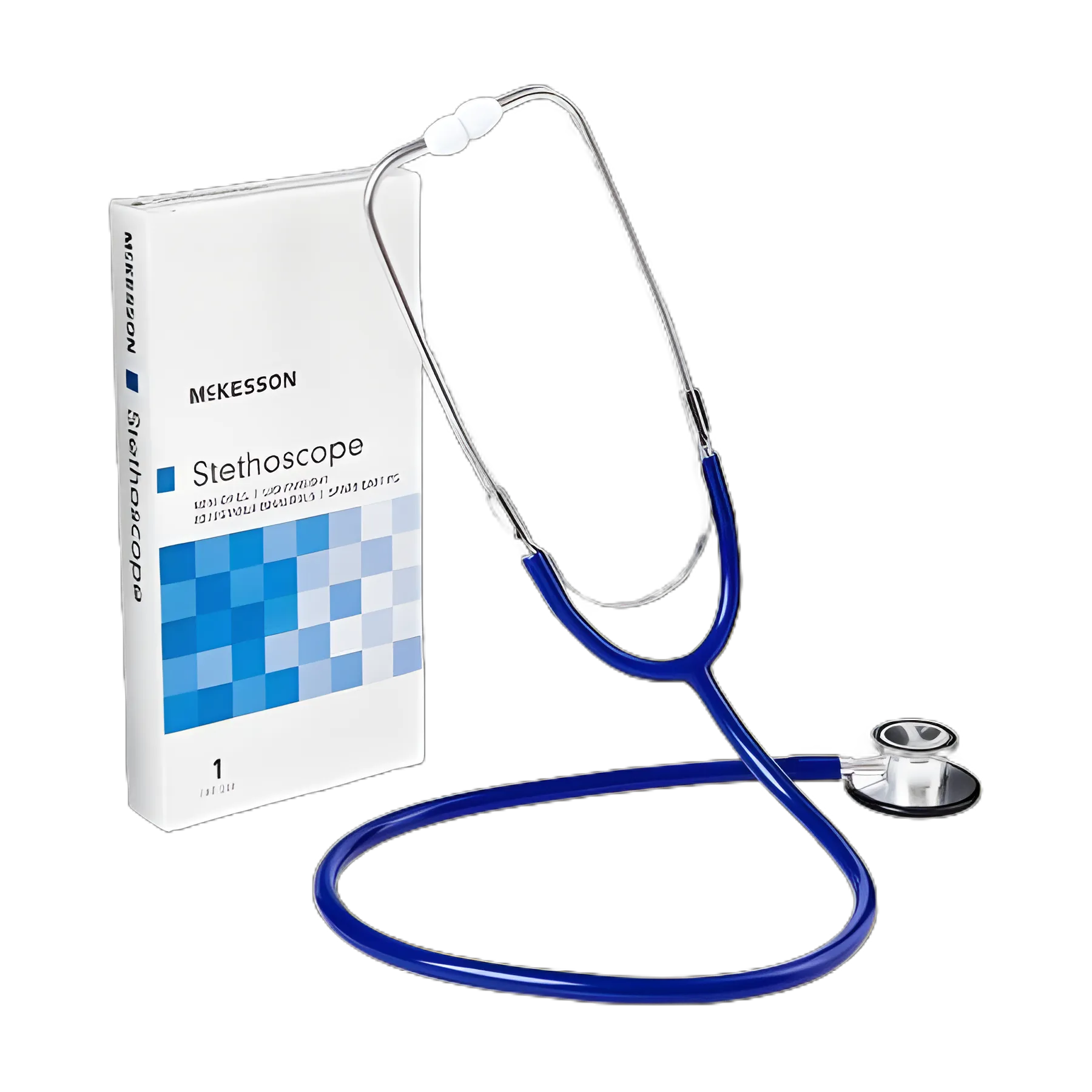 General Exam Stethoscope McKesson Royal Blue 1-Tube 22 Inch Tube Double Sided Chestpiece
