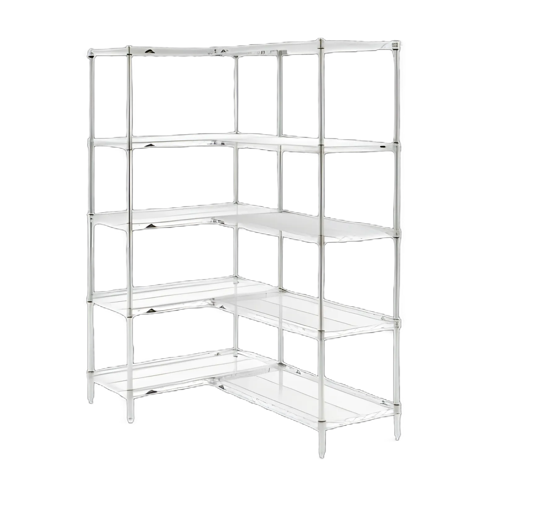 Super Erecta Brite™ 4-Shelf Starter Unit - Chrome-Plated Medical Shelving, 18x48x63 Inch