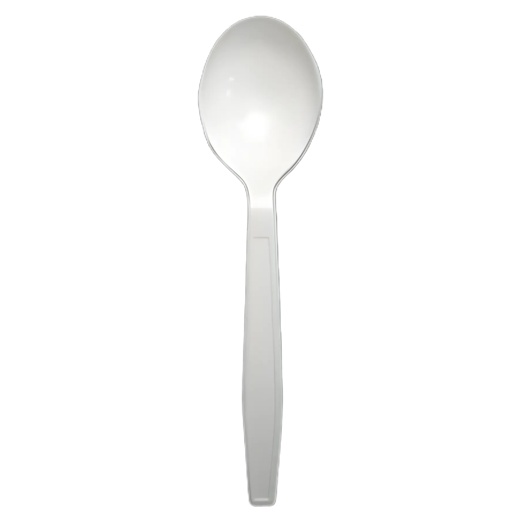 Heavyweight Polypropylene Soup Spoon for Healthcare Facilities - White, 1000/Carton