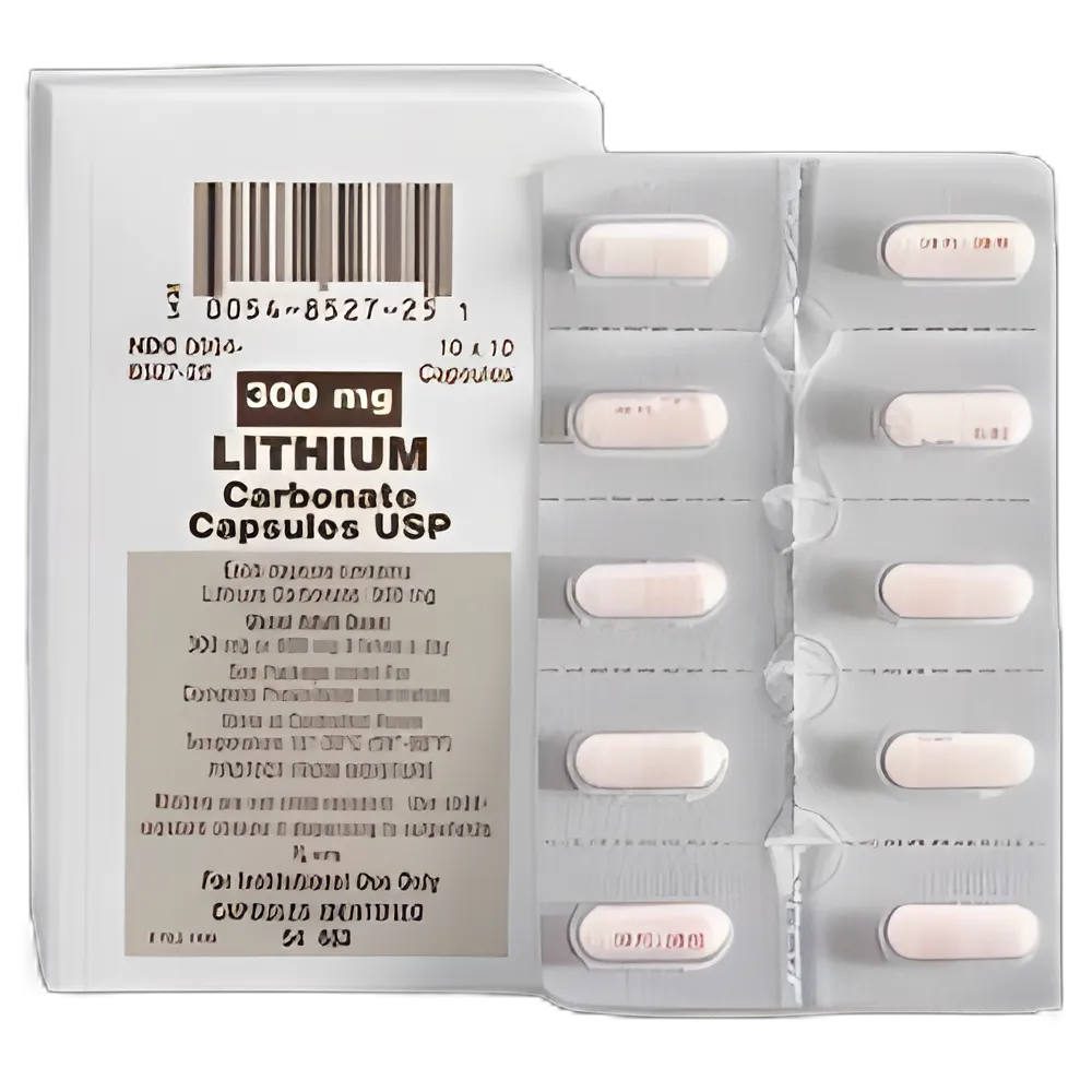 Lithium Carbonate 300 mg Capsule Blister Pack 100 Capsules
