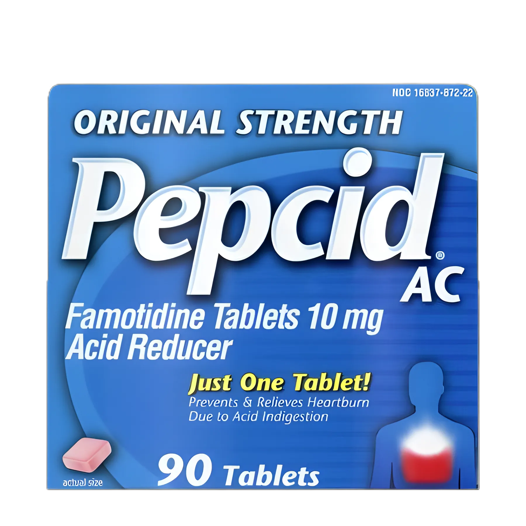 Antacid Pepcid® AC 10 mg Strength Tablet 90 per Bottle