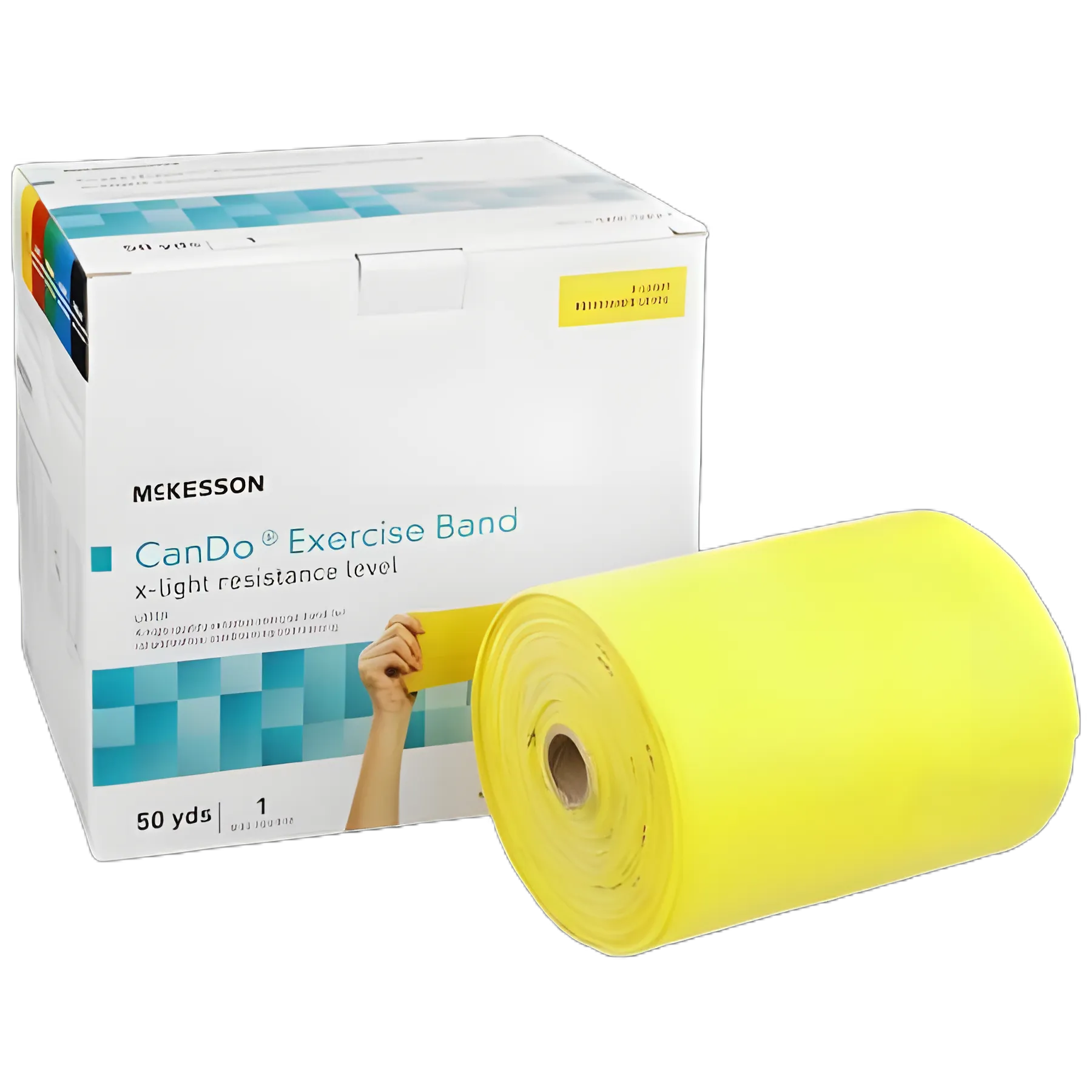 McKesson CanDo® Yellow X-Light Resistance Exercise Band, 5 Inch X 50 Yard