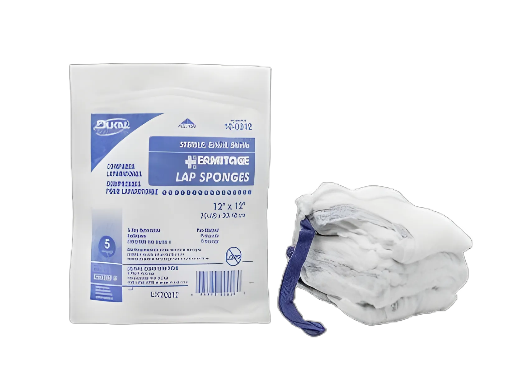 Surgical Laparotomy Sponge X-Ray Detectable Cotton 18 X 18 Inch 5 Count Pack Sterile - 99-0018