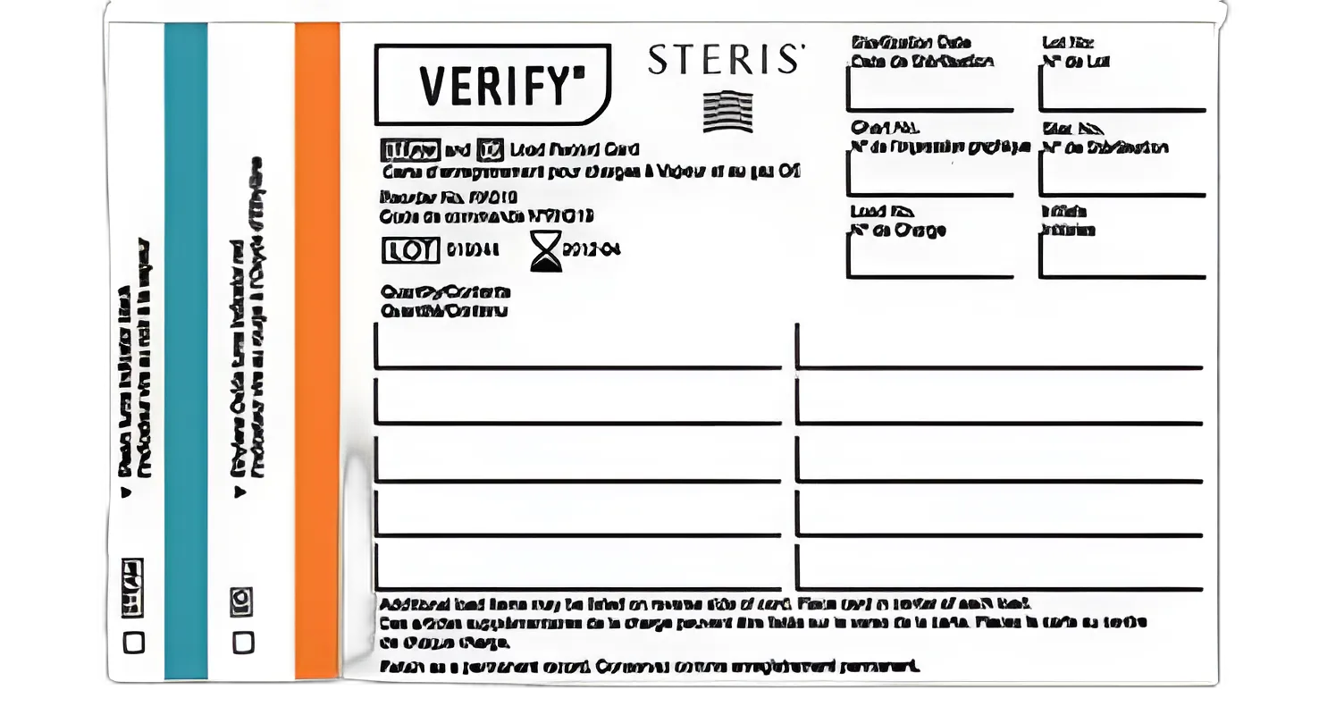 Sterilization Load Record Card Verdoc® Steam and EO Steam / EO Gas